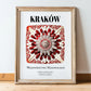 Kraków, Poland – Travel Print, in wooden frame leaning on the floor