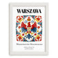 Warszawa, Poland – Wanderlust Wall Decor, placed in minimal white frame