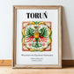 Toruń, Poland – Dream Destination Decor, in wooden frame leaning on the floor