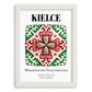 Kielce, Poland – Travel Print, placed in minimal white frame