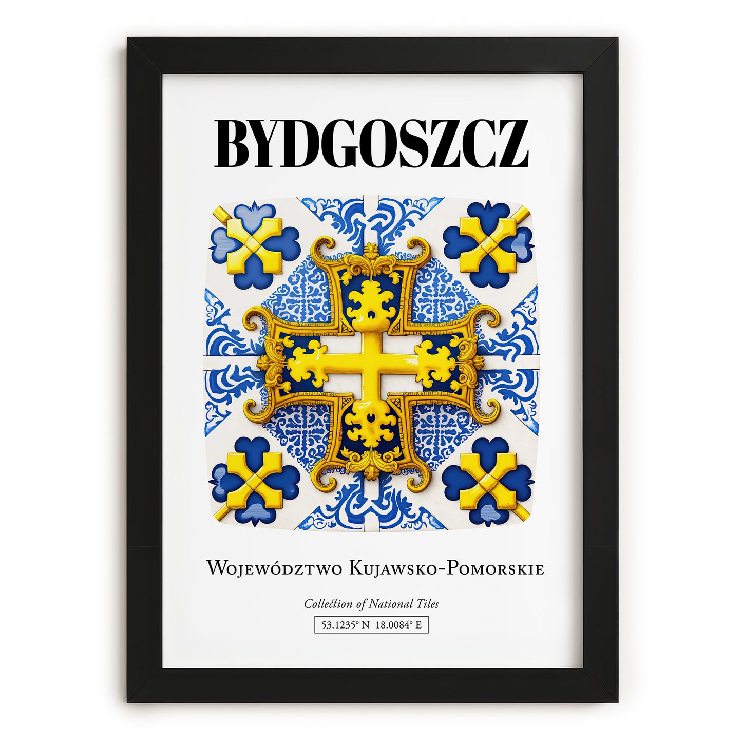 Bydgoszcz, Poland – Travel Poster, in sleek black frame