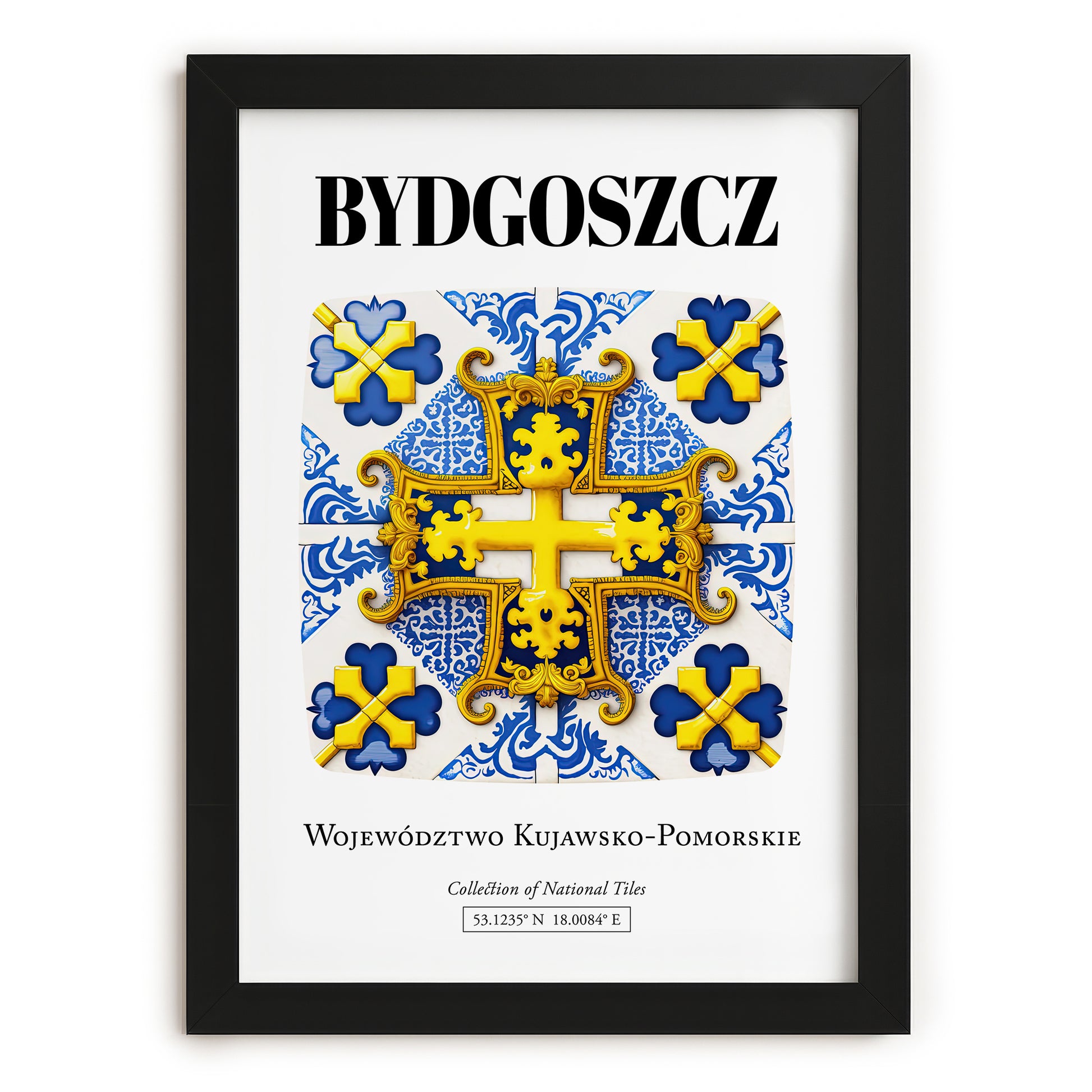Bydgoszcz, Poland – Travel Poster, in sleek black frame