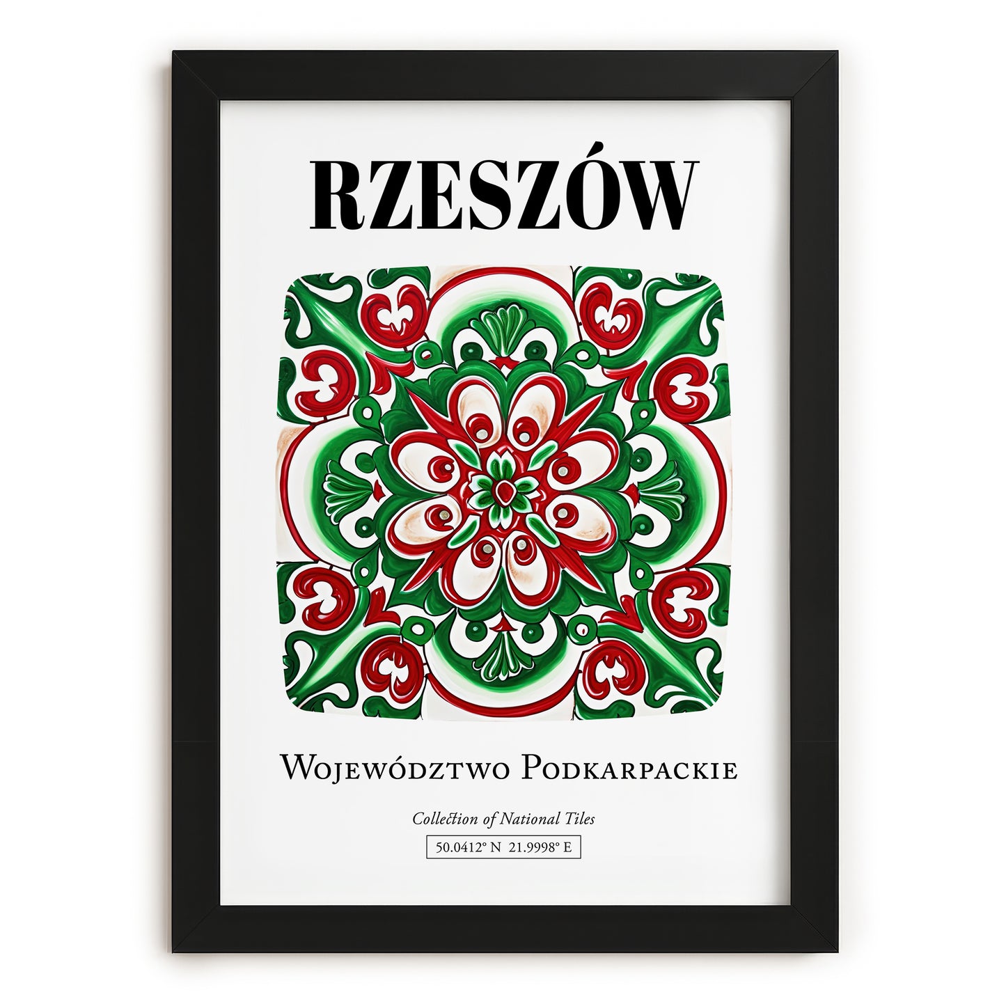 Rzeszów, Poland – Travel Wall Decor, in sleek black frame