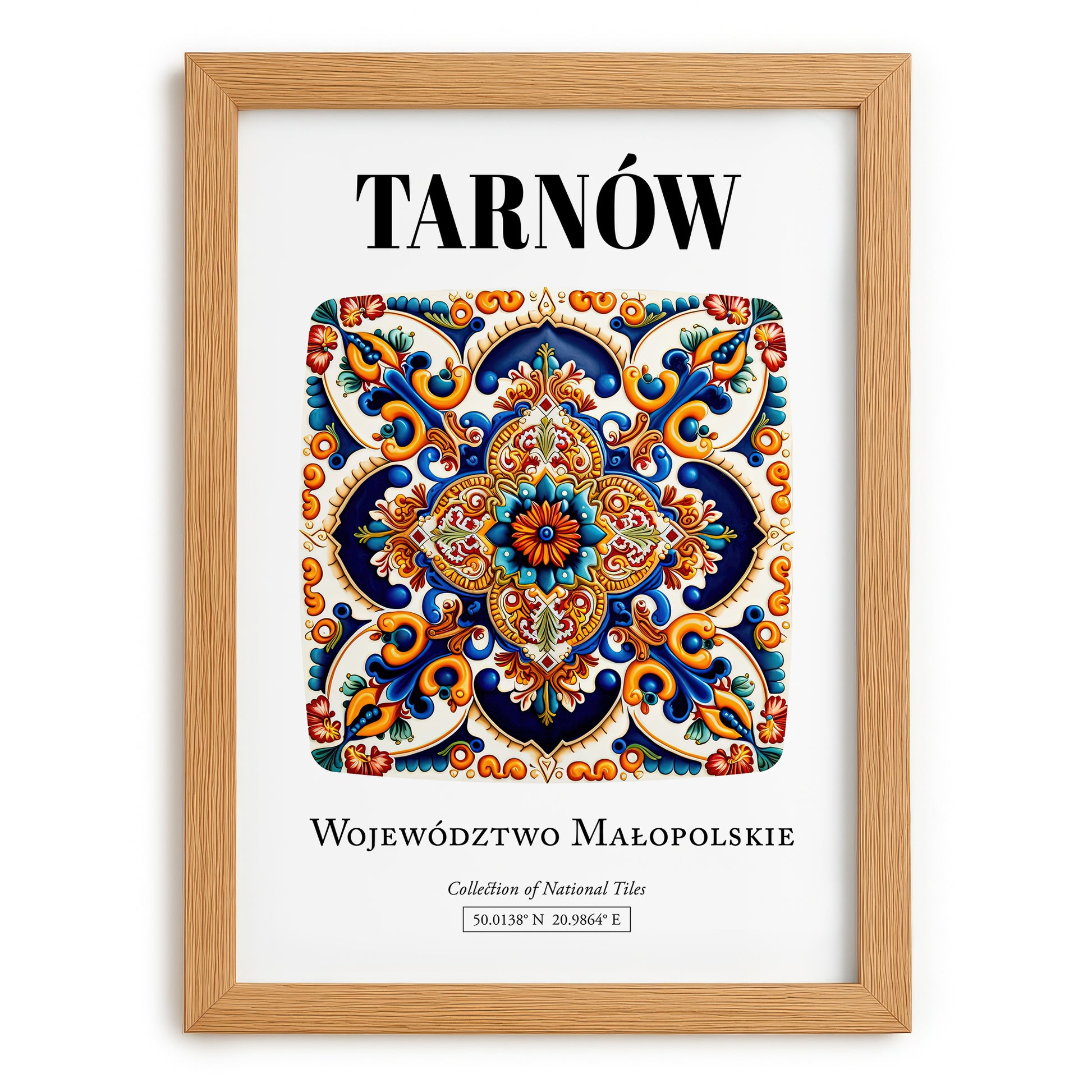 Tarnów, Poland – Travel Wall Decor, set in oak frame
