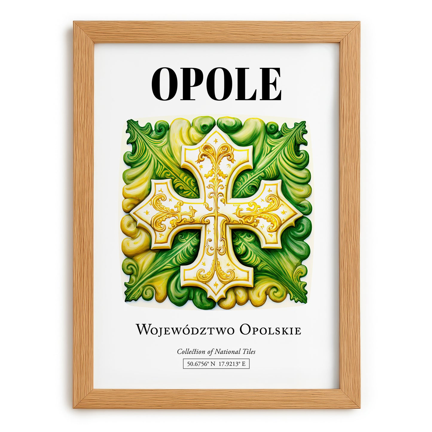 Opole, Poland – Global Wall Art, set in oak frame