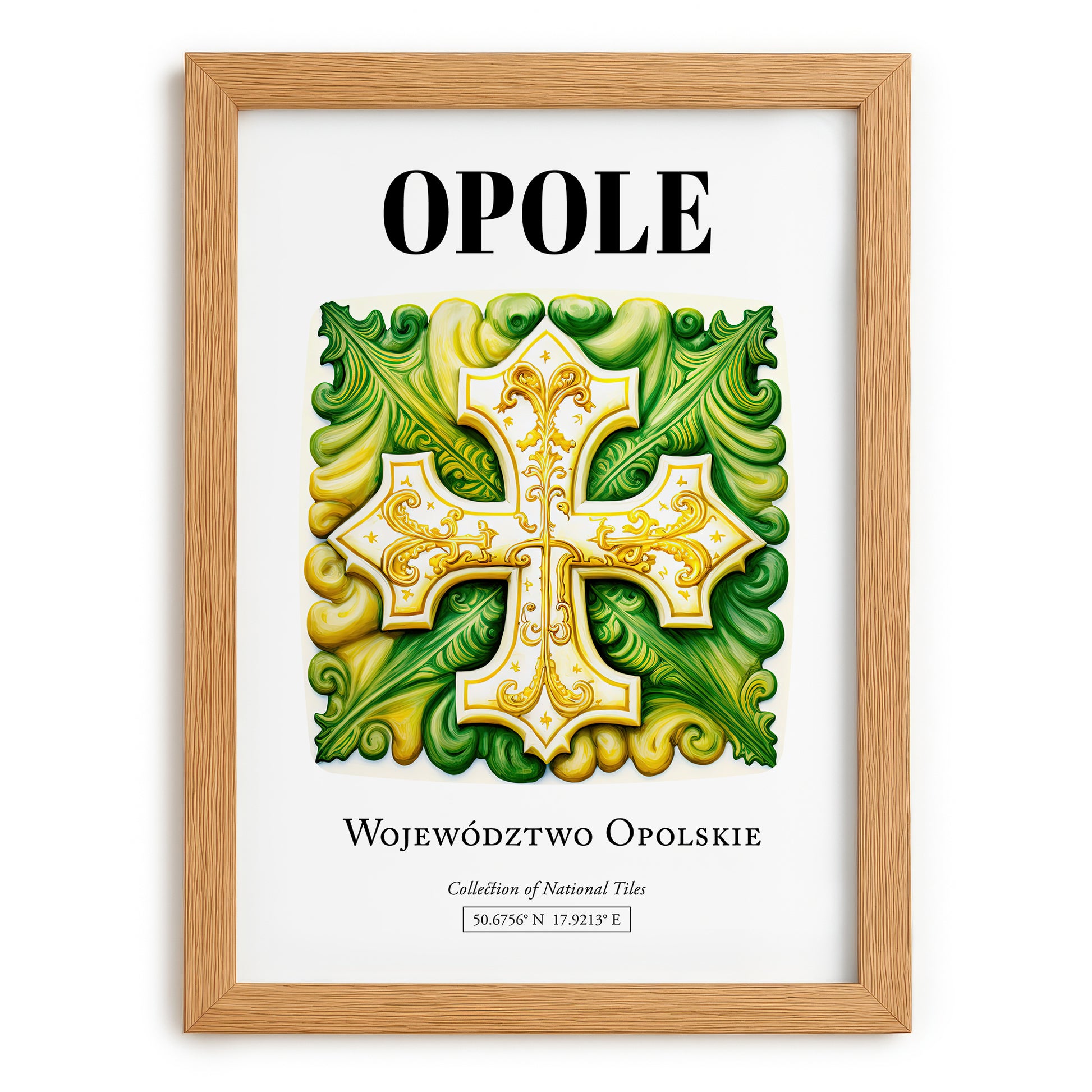 Opole, Poland – Global Wall Art, set in oak frame