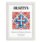 Olsztyn, Poland – Travel Wall Decor, placed in minimal white frame