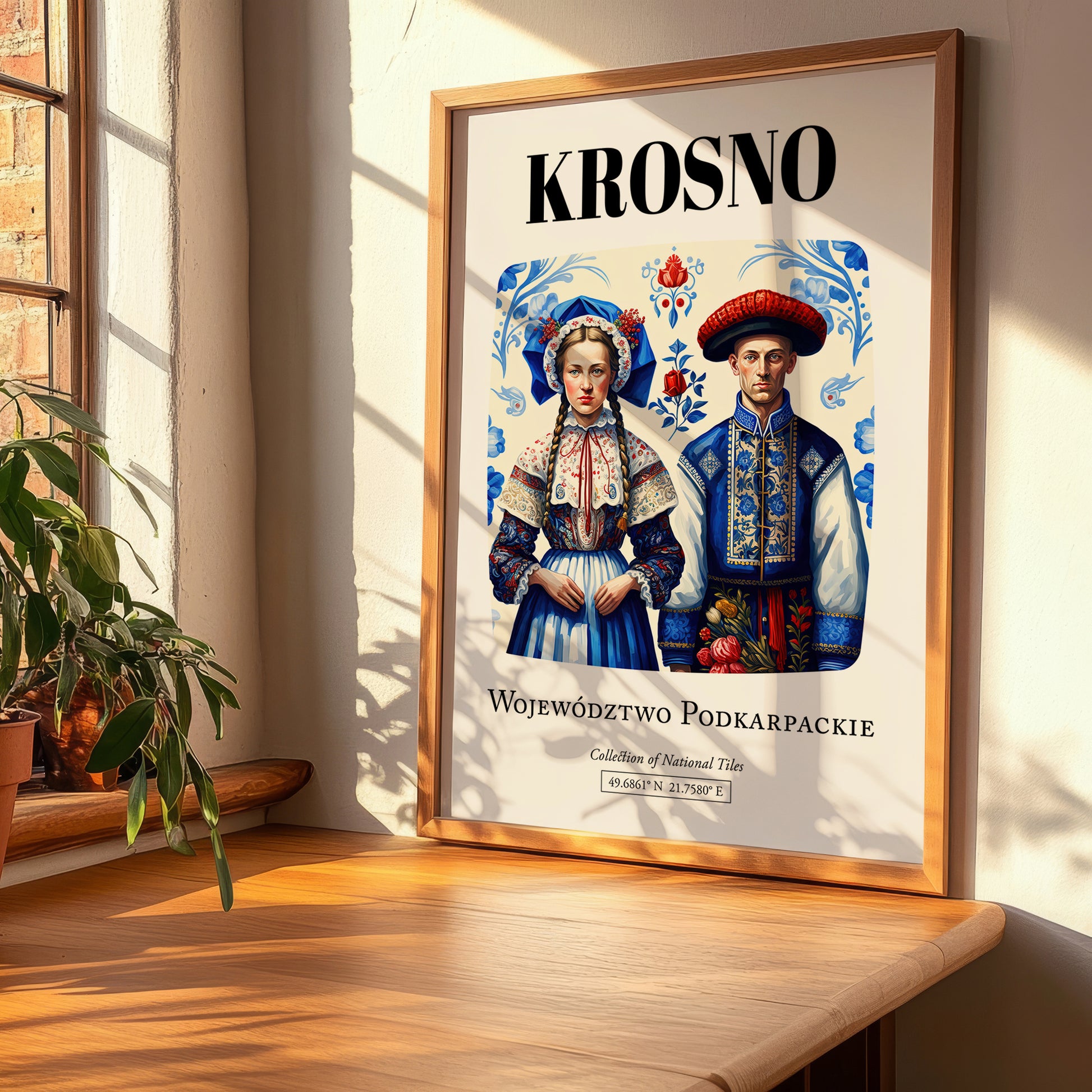 Krosno, Poland – Wanderlust-Inspired Poster, clean layout with no caption