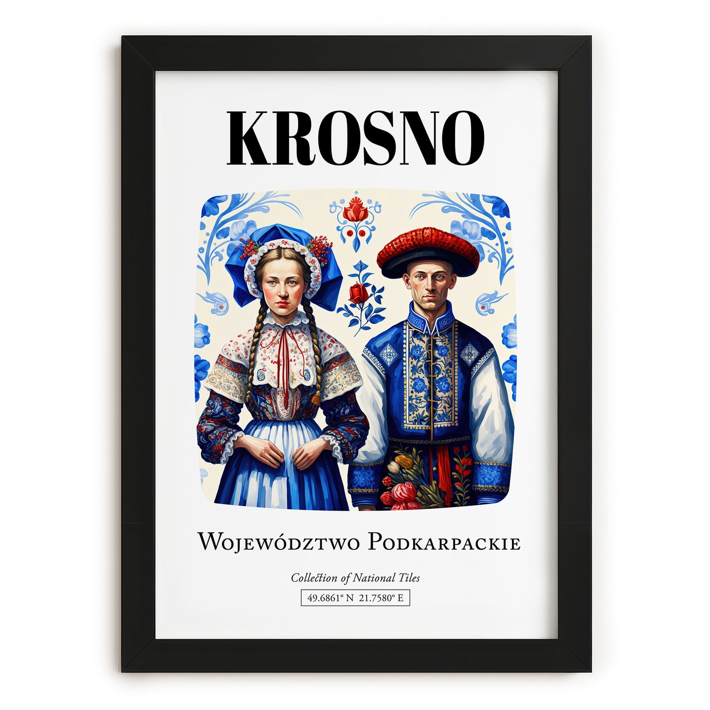 Krosno, Poland – Wanderlust-Inspired Poster, in sleek black frame