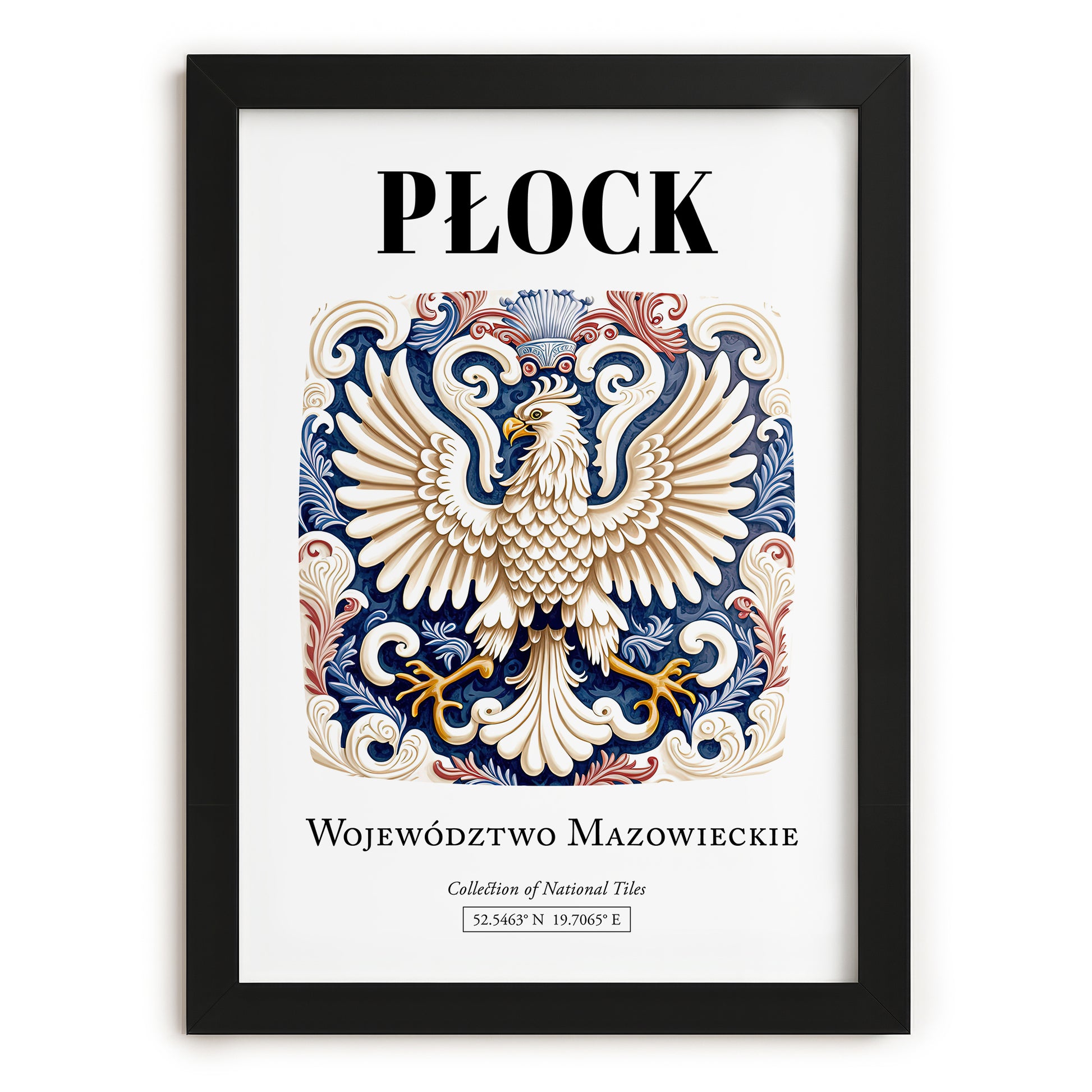 Płock, Poland – Travel Wall Art, in sleek black frame