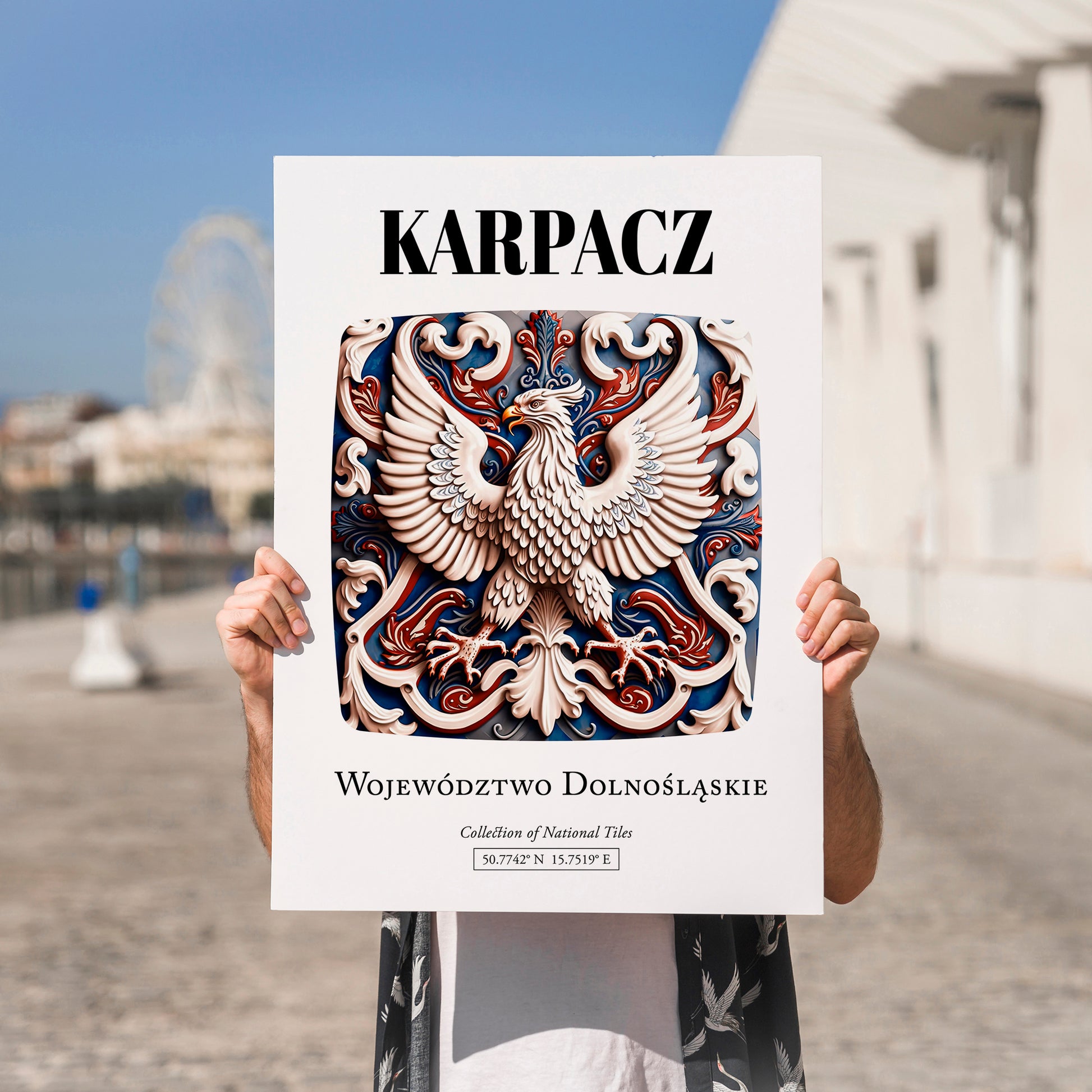Karpacz, Poland – National Pride Wall Decor, no-text version framed in wood