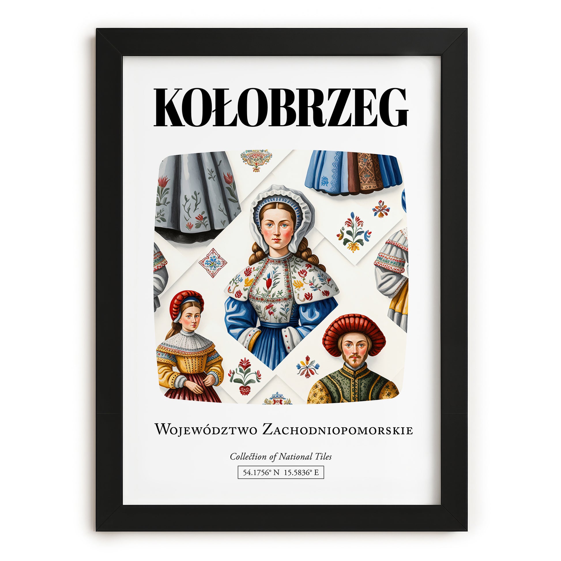 Kołobrzeg, Poland – Travel Wall Decor, in sleek black frame
