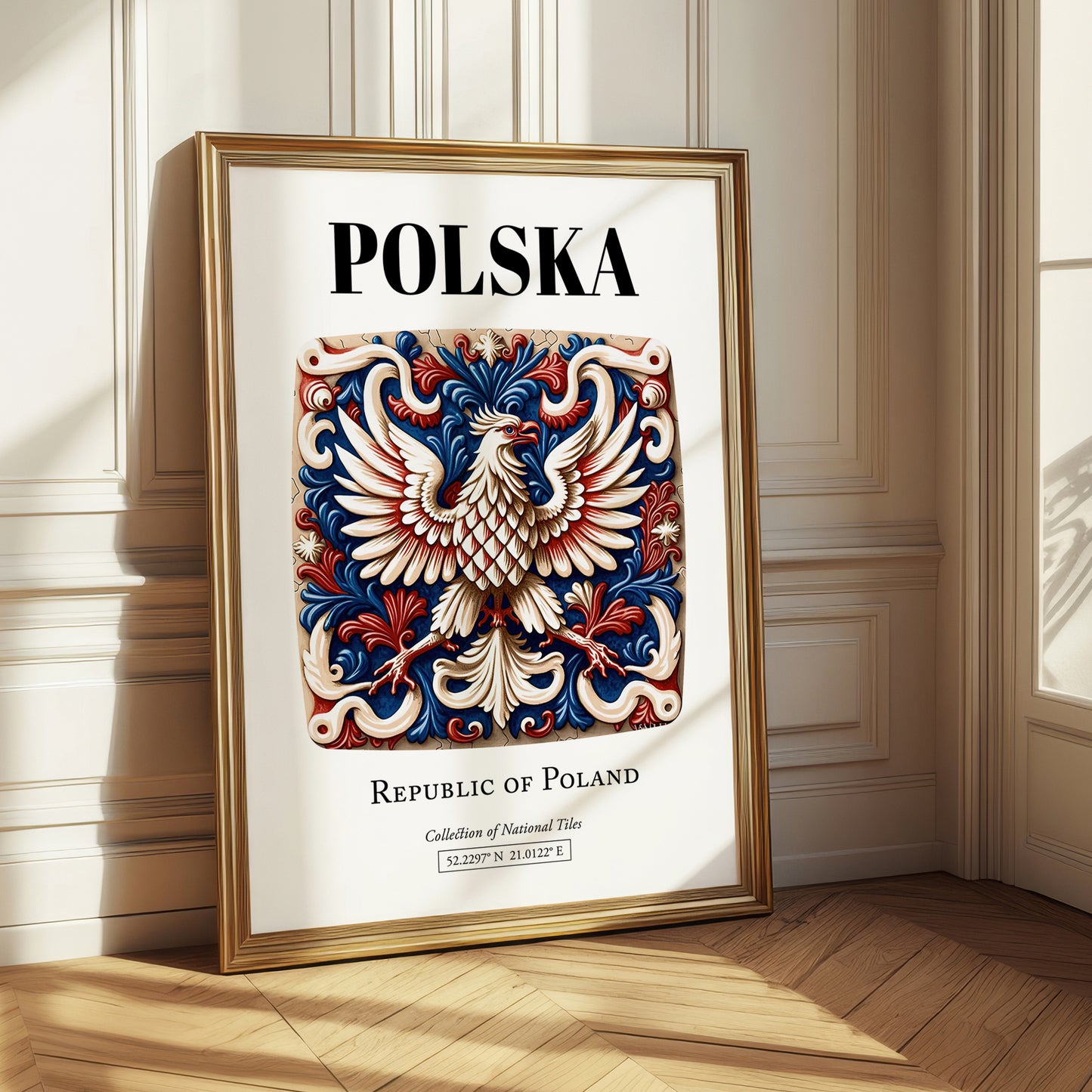 Polska, Poland – Travel Poster, styled in a charming Paris street view