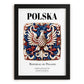 Polska, Poland – Travel Poster, in sleek black frame