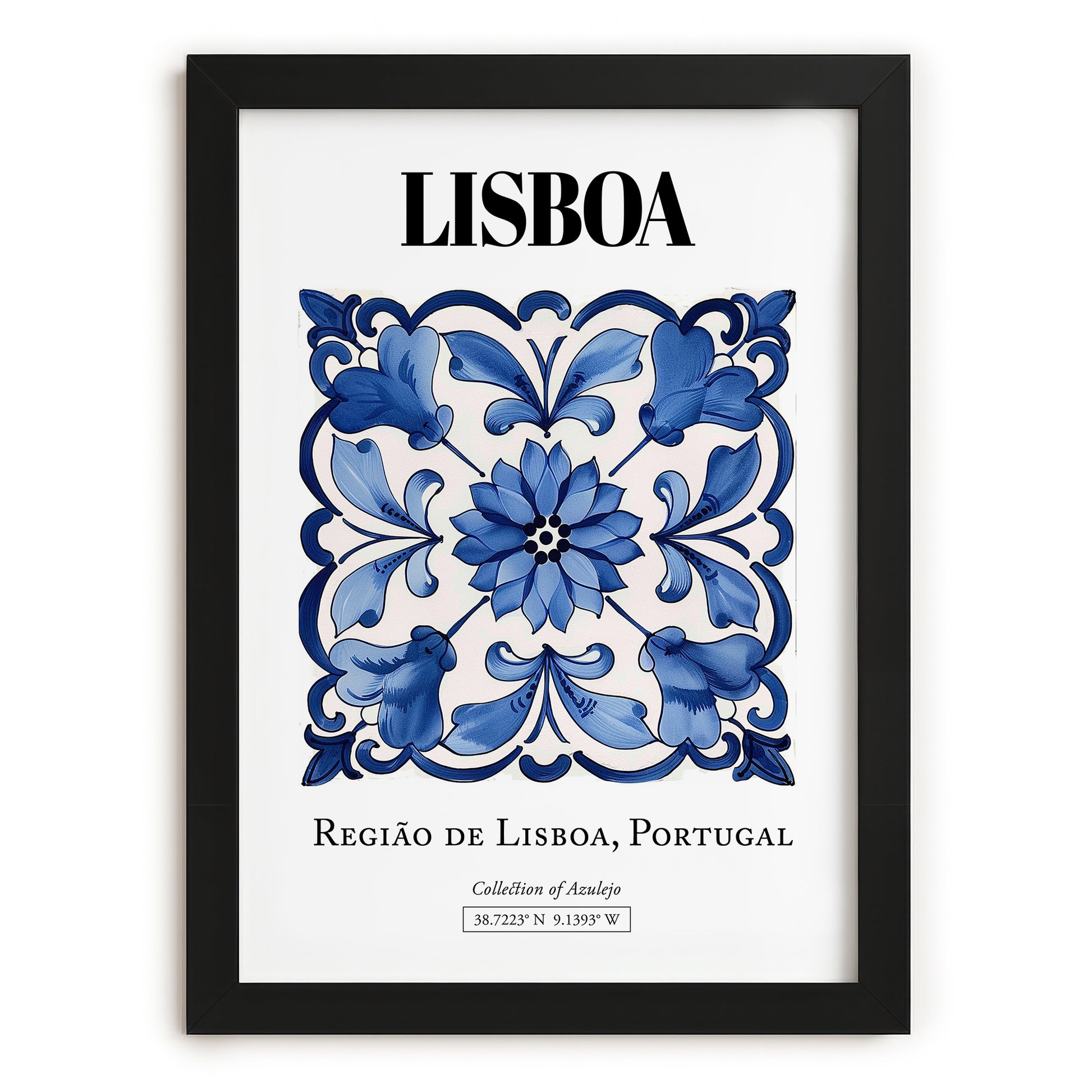 Lisboa, Portugal – Travel Print, in sleek black frame