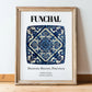 Funchal, Portugal – Travel Print, in wooden frame leaning on the floor