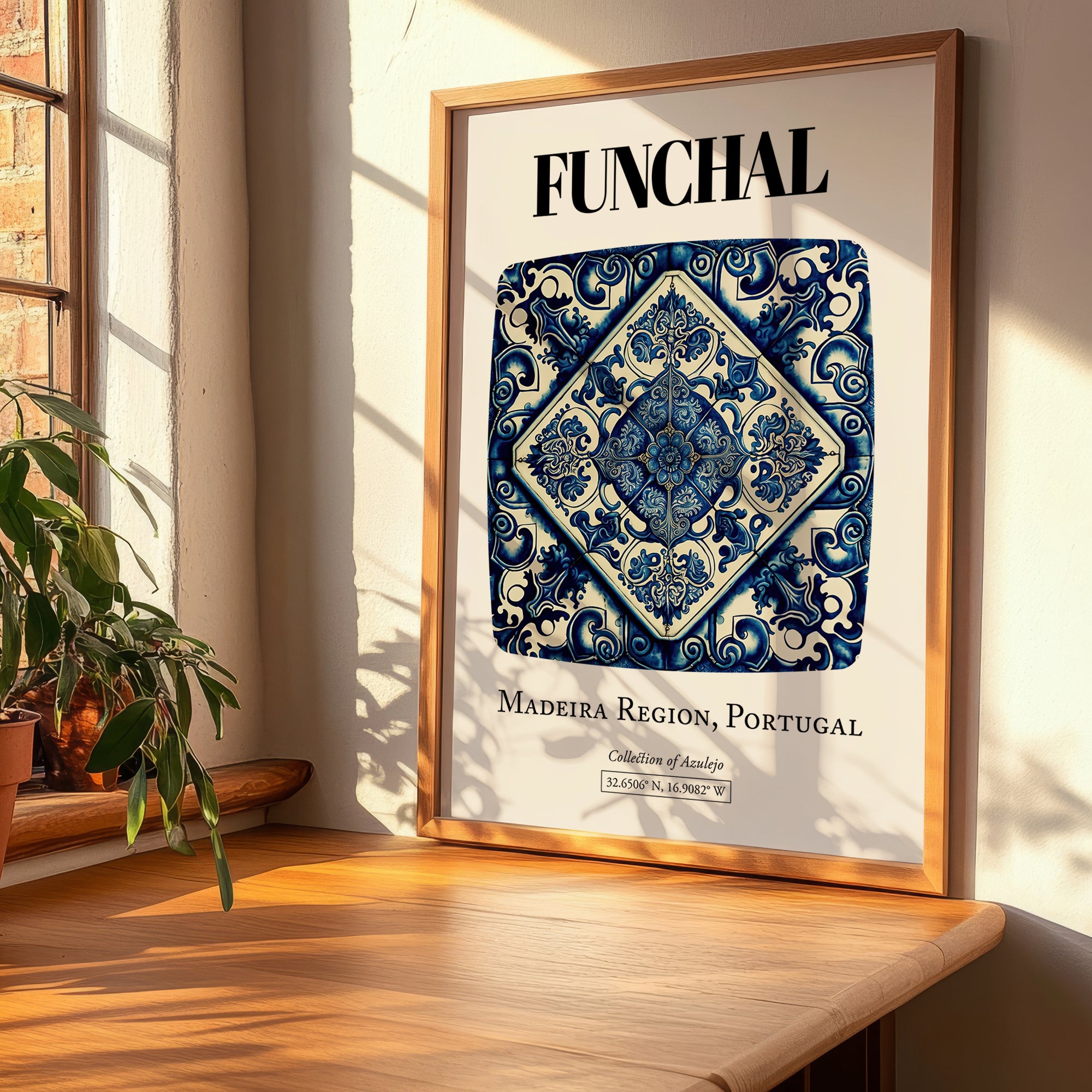 Funchal, Portugal – Travel Print, clean layout with no caption