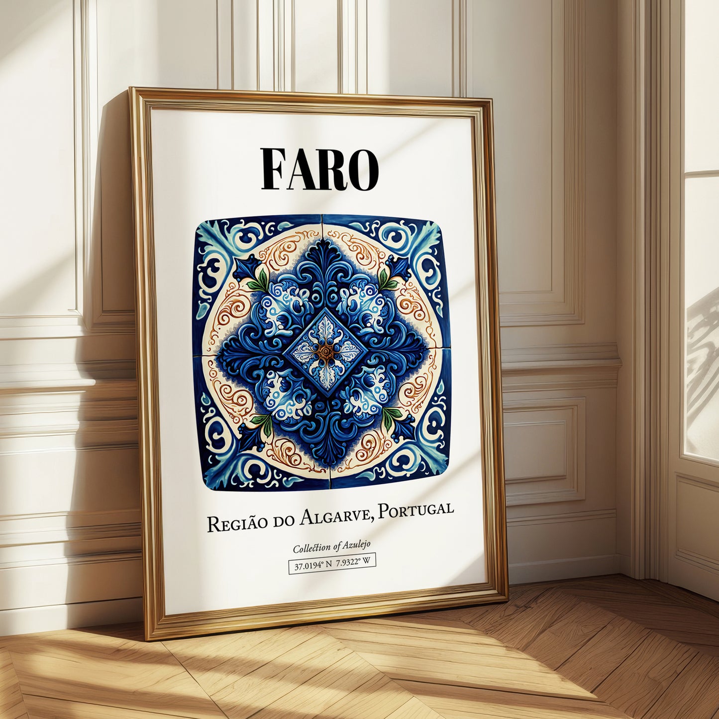 Faro, Portugal – Travel Print, styled in a charming Paris street view