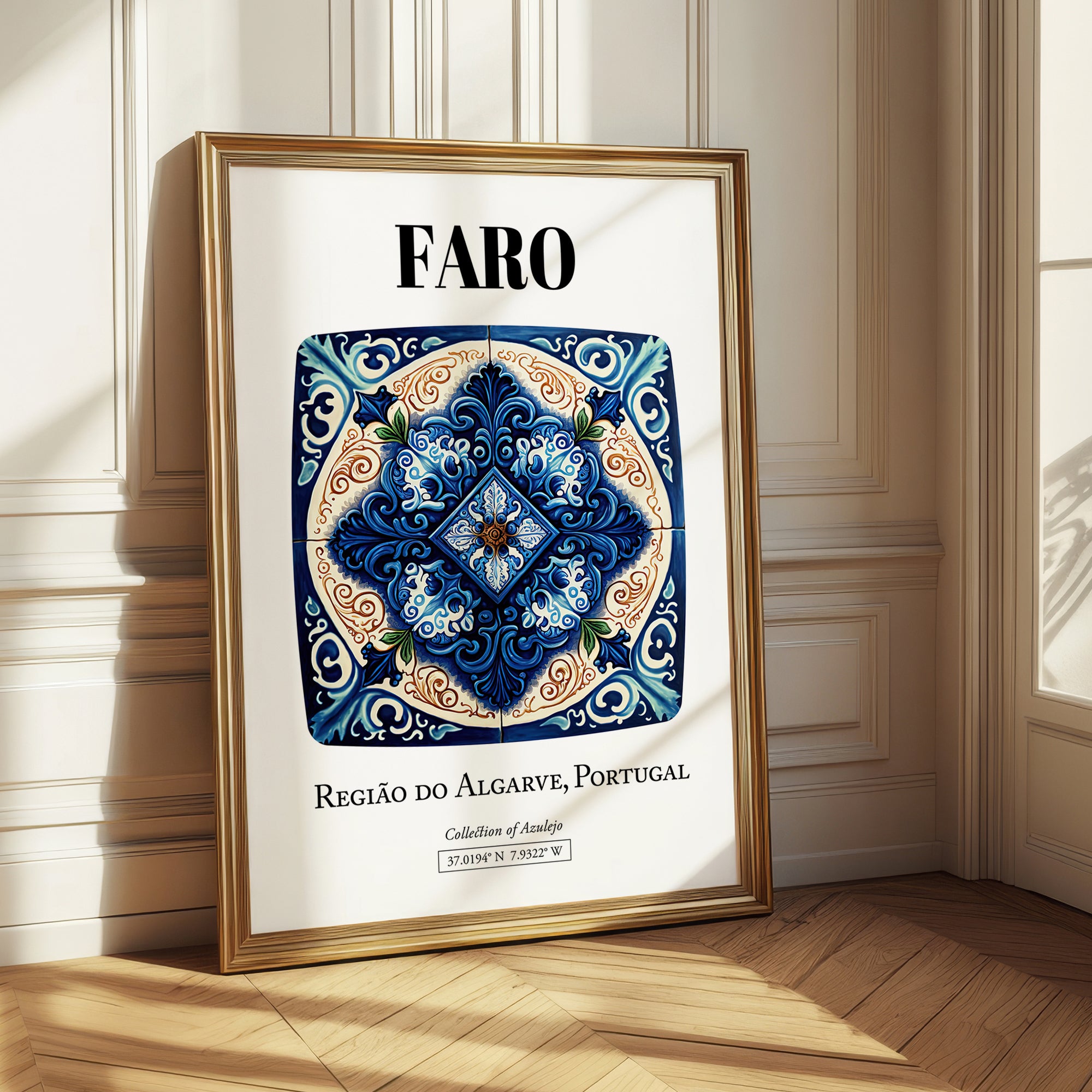 Faro, Portugal – Travel Print, styled in a charming Paris street view