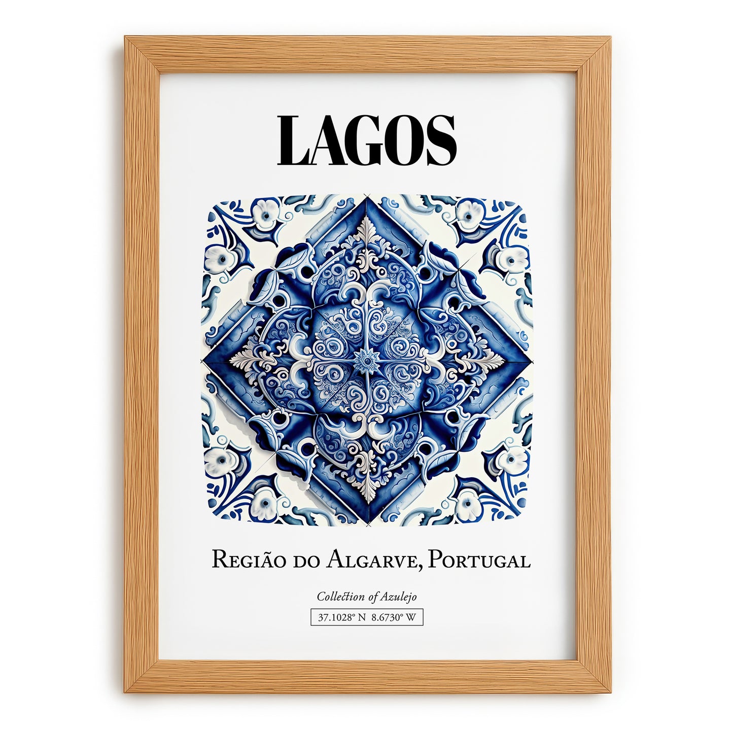 Lagos, Portugal – Historic Cities Art Print, set in oak frame
