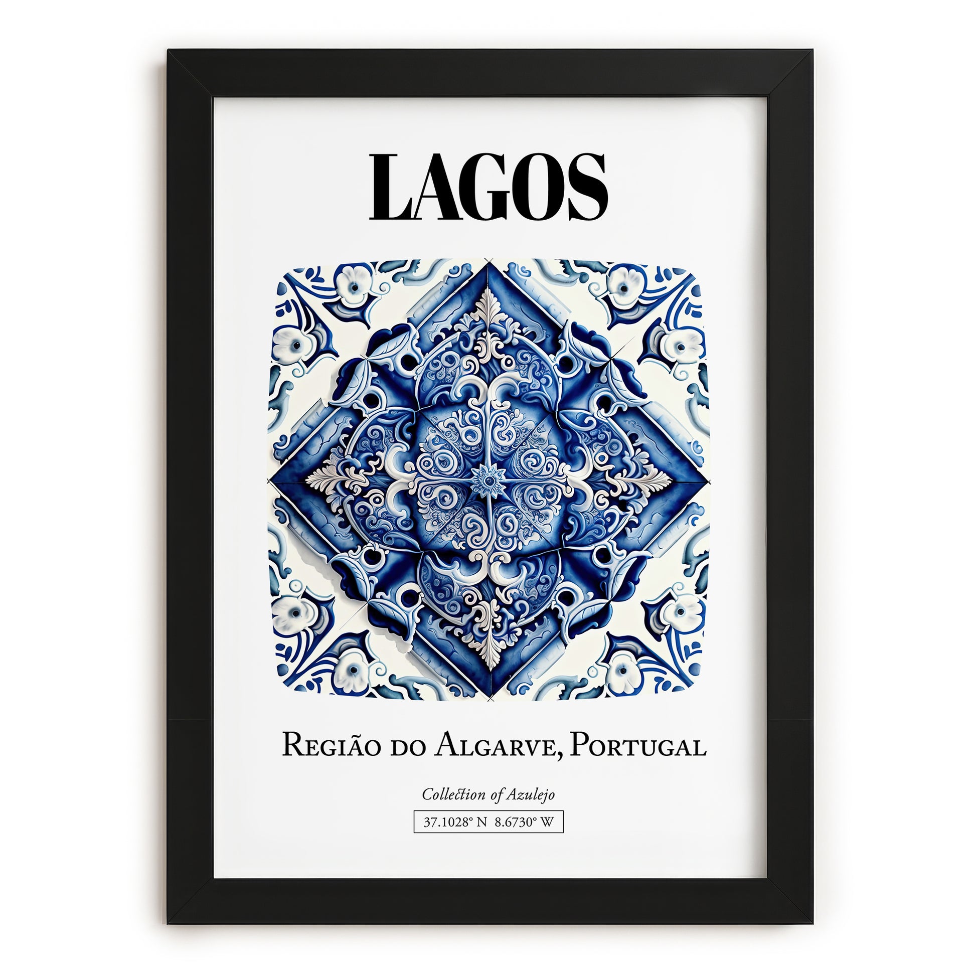 Lagos, Portugal – Historic Cities Art Print, in sleek black frame