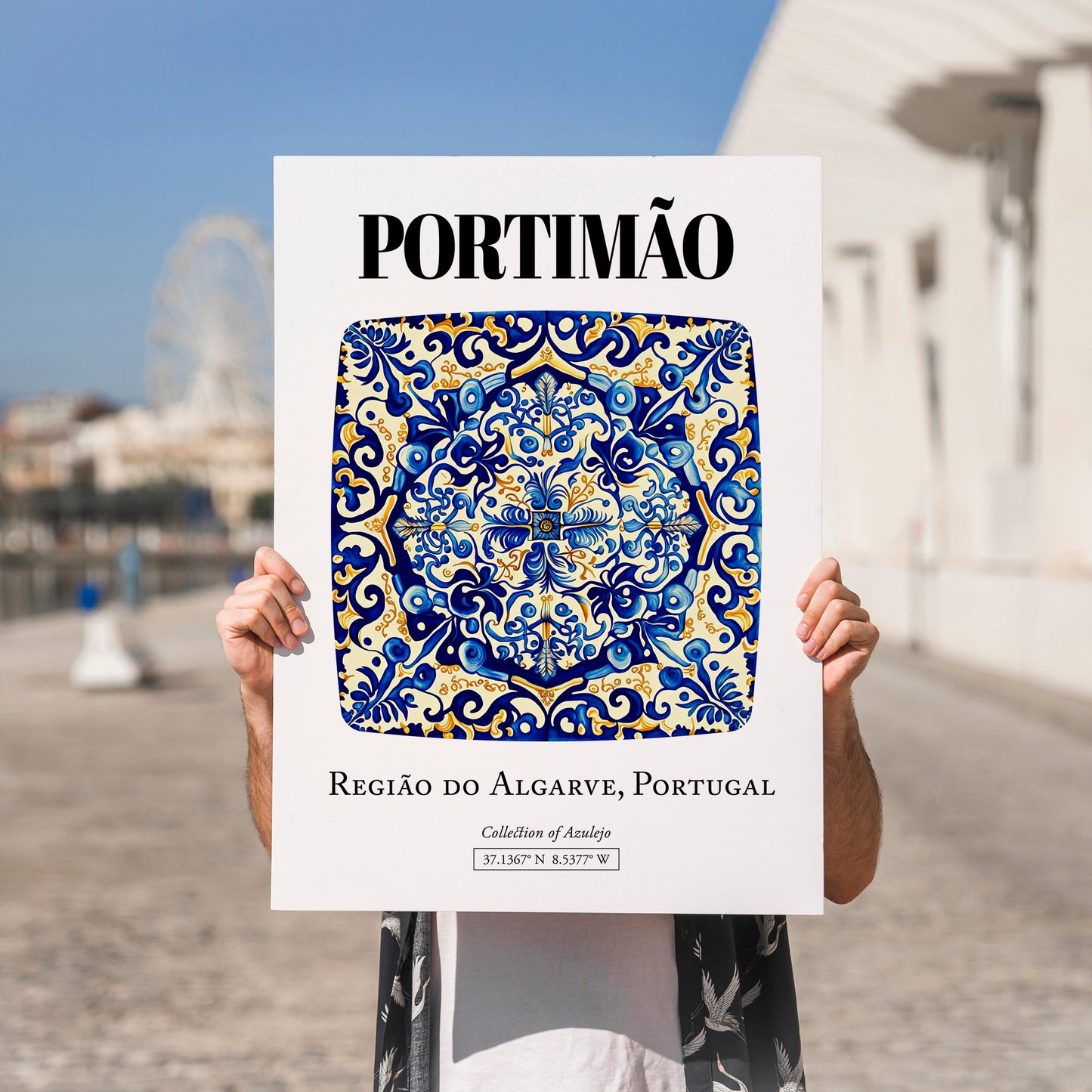 Portimão, Portugal – Historic Cities Art Print, no-text version framed in wood