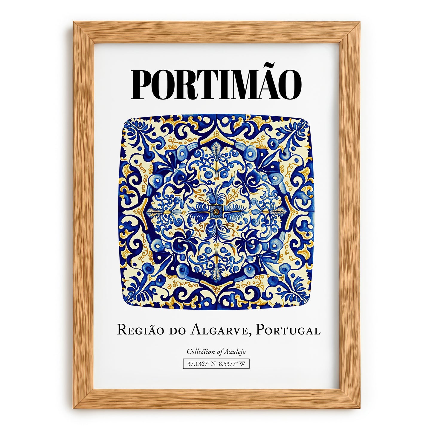 Portimão, Portugal – Historic Cities Art Print, set in oak frame