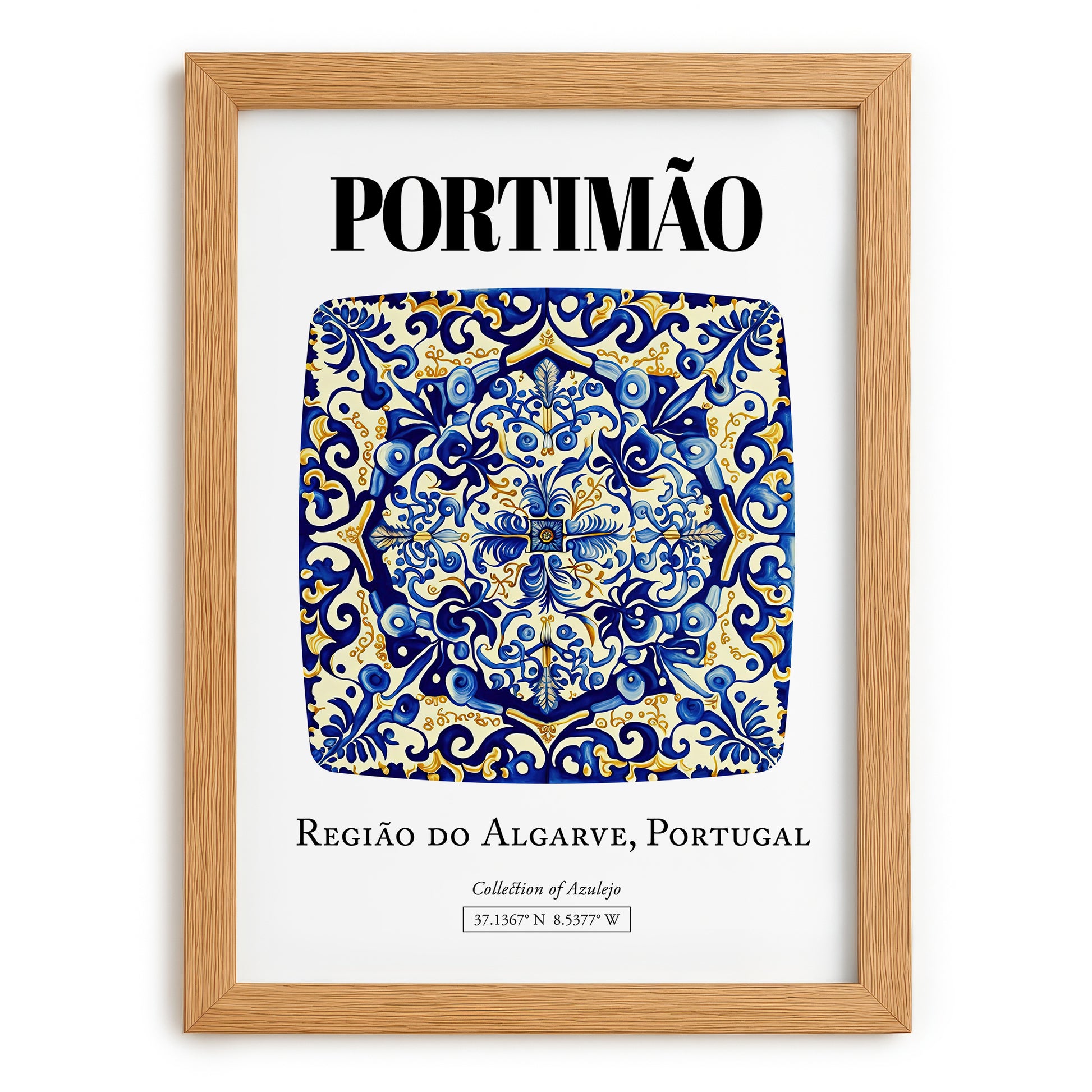 Portimão, Portugal – Historic Cities Art Print, set in oak frame