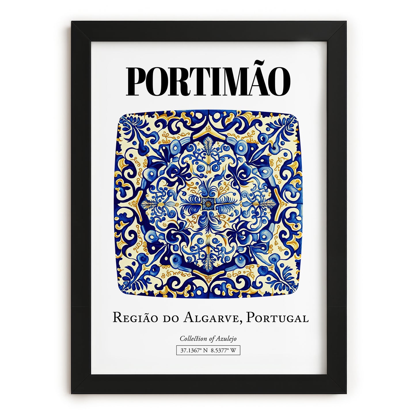Portimão, Portugal – Historic Cities Art Print, in sleek black frame