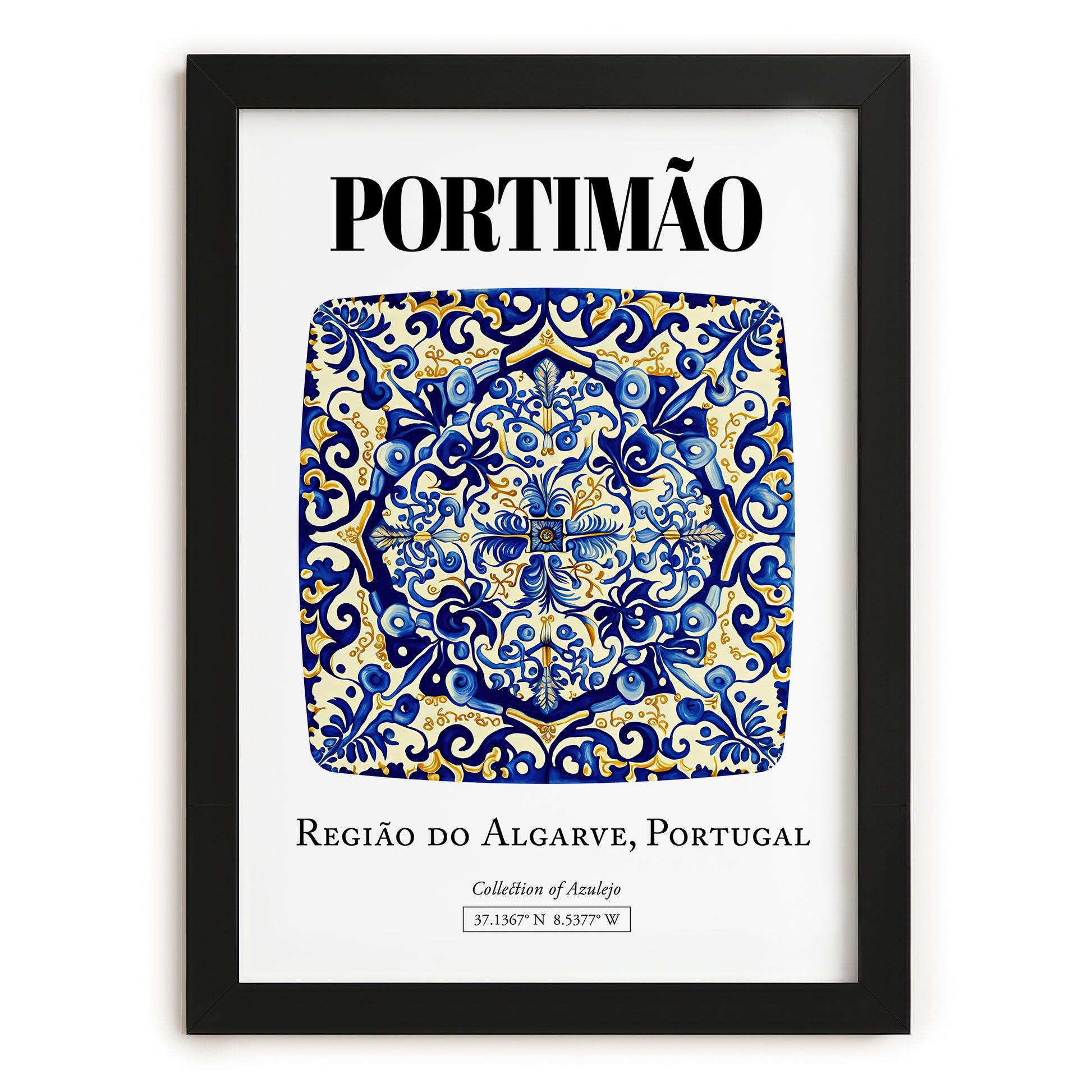 Portimão, Portugal – Historic Cities Art Print, in sleek black frame
