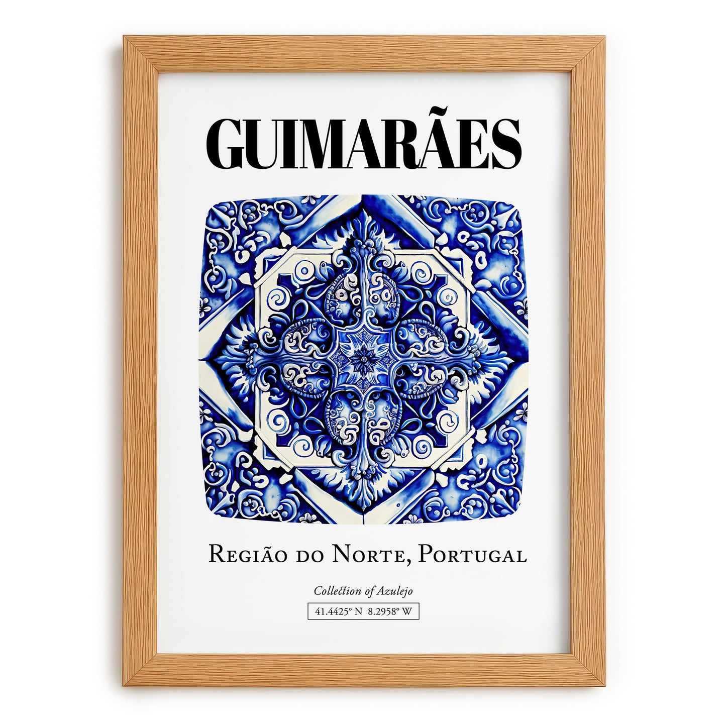 Guimarães, Portugal – National Pride Wall Decor, set in oak frame