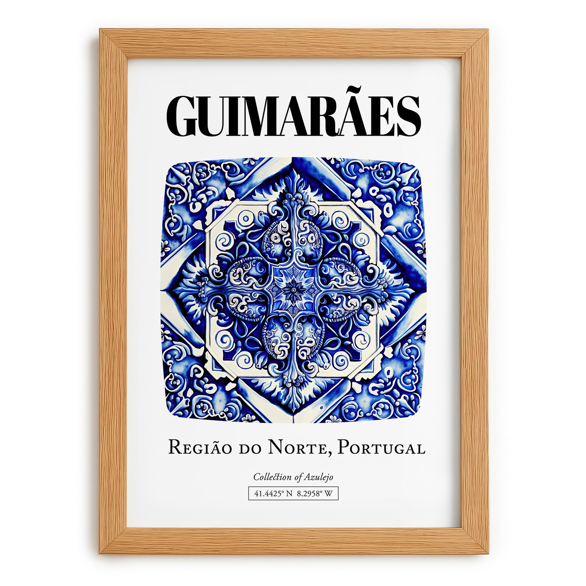 Guimarães, Portugal – National Pride Wall Decor, set in oak frame
