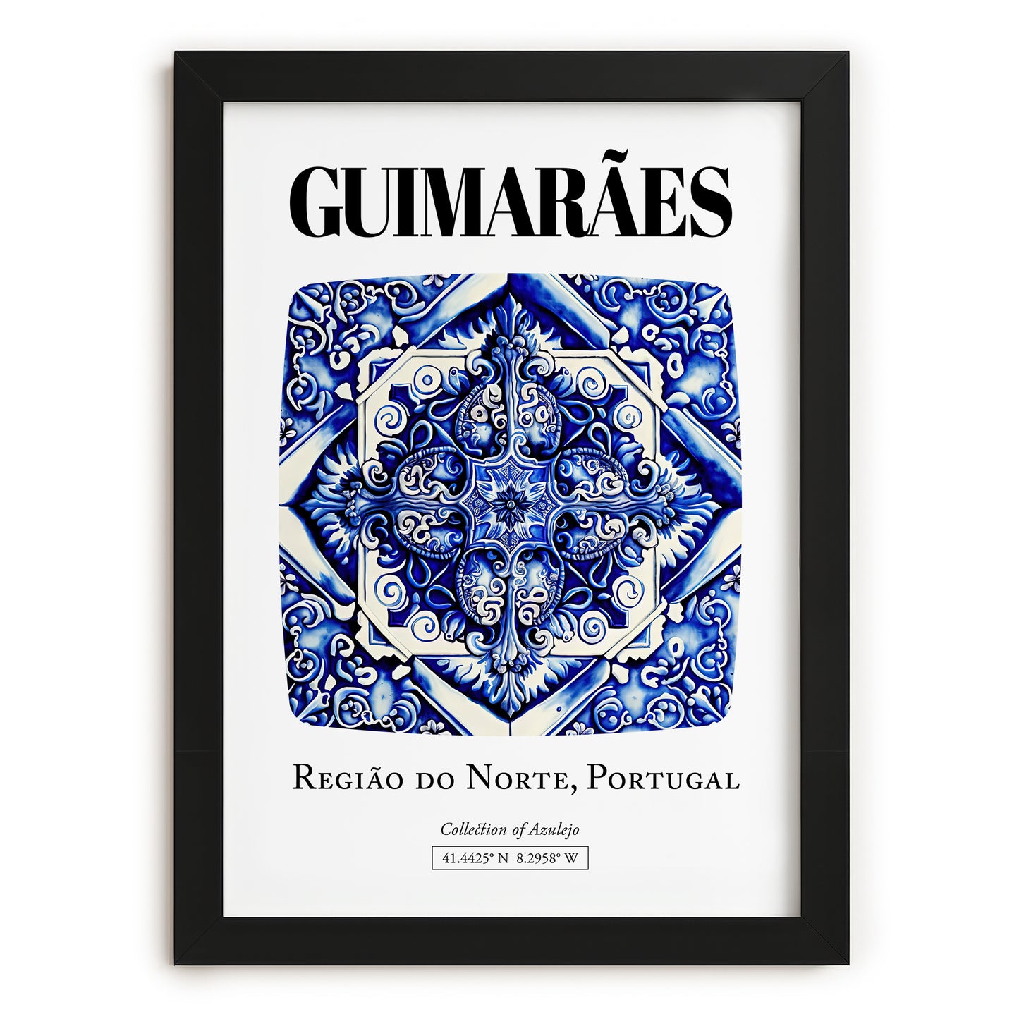 Guimarães, Portugal – National Pride Wall Decor, in sleek black frame