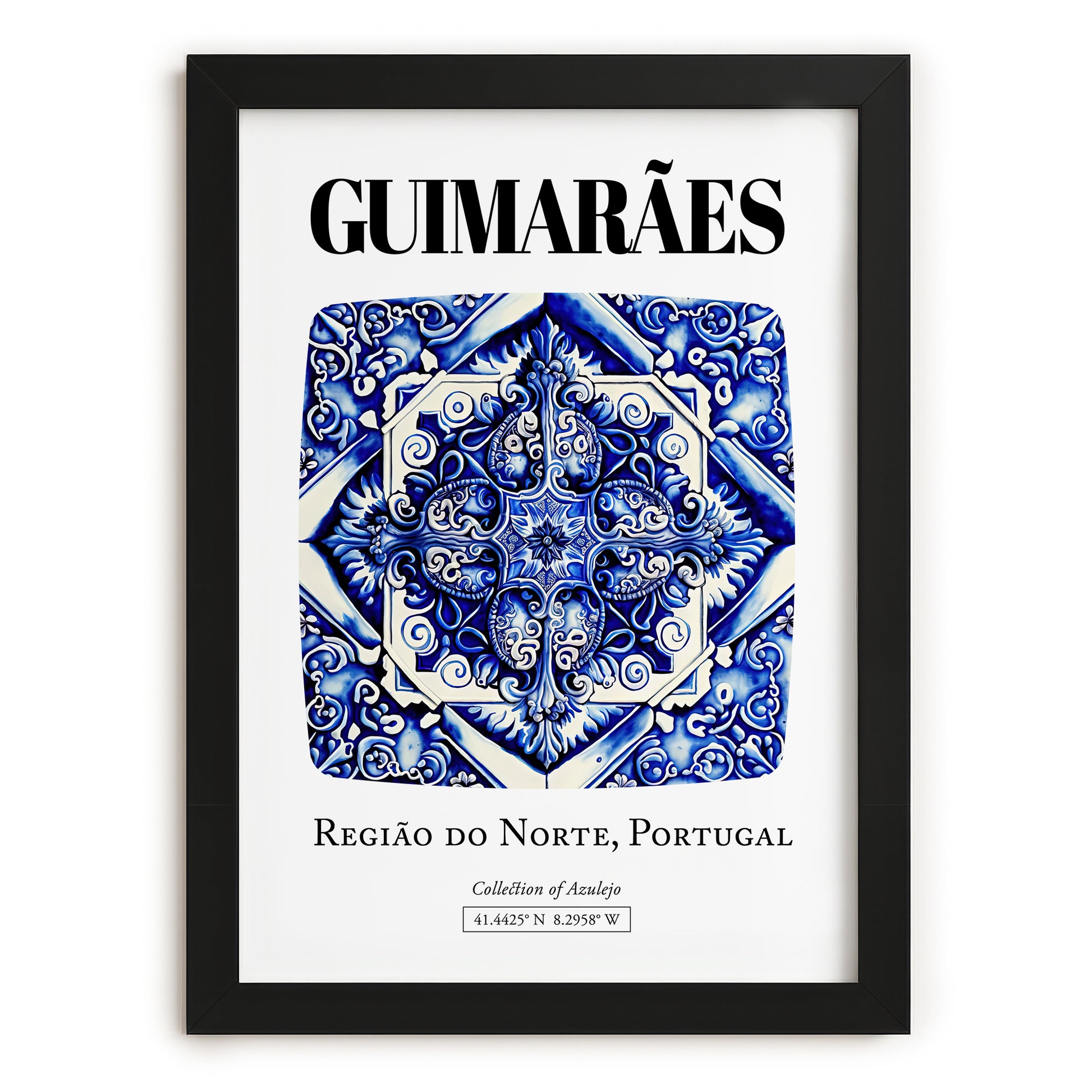 Guimarães, Portugal – National Pride Wall Decor, in sleek black frame