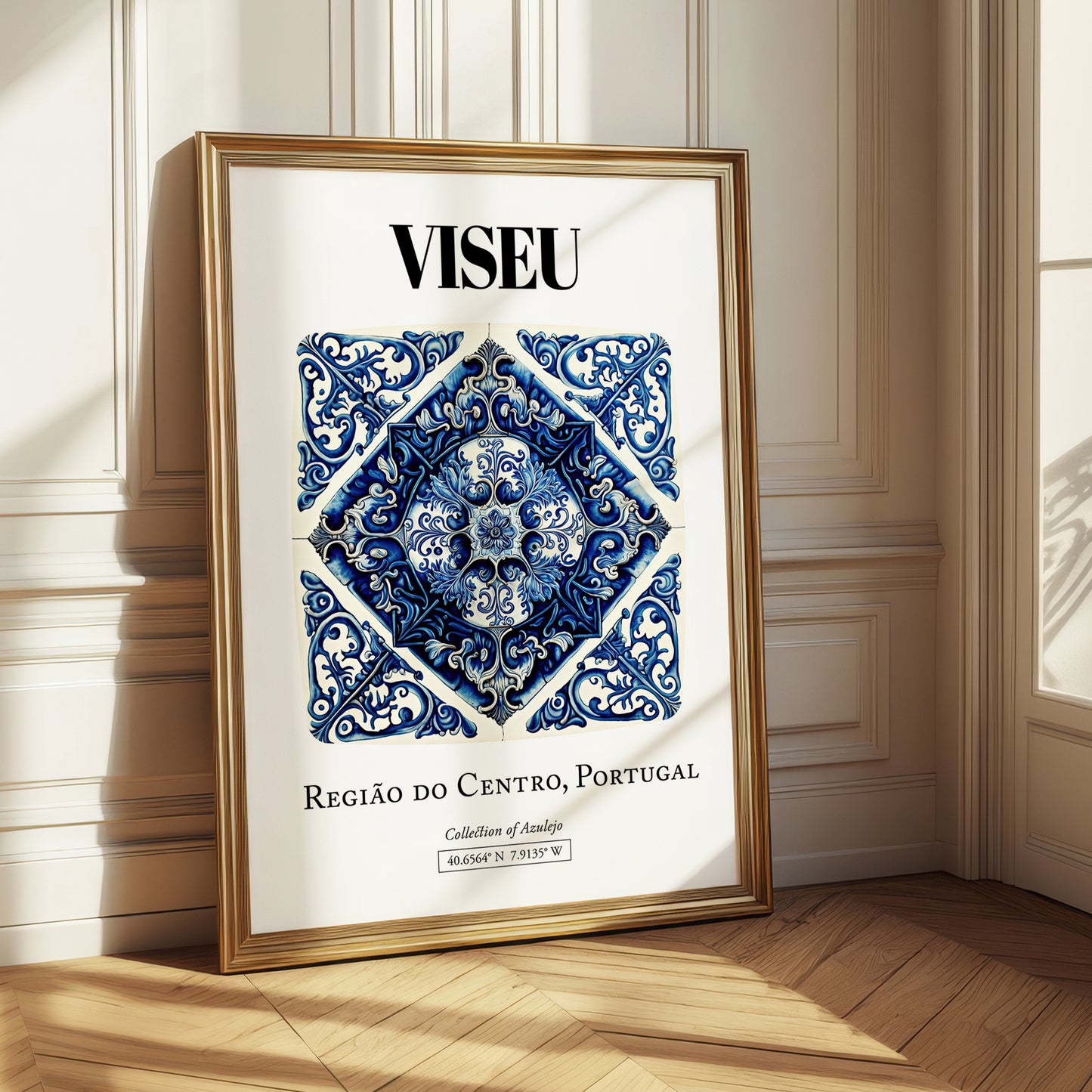 Viseu, Portugal – Travel Print, styled in a charming Paris street view