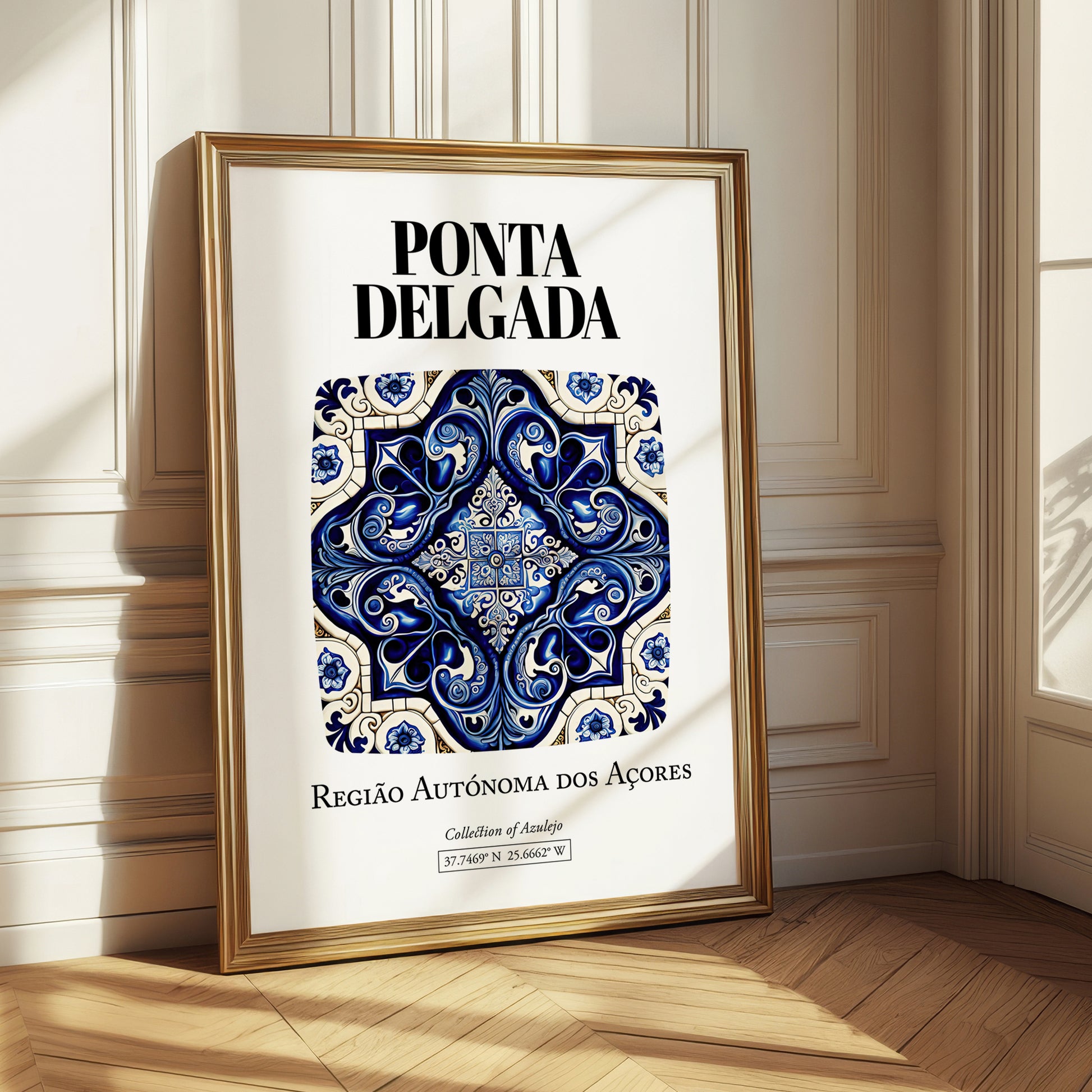 Ponta Delgada, Portugal – Country Culture Poster, styled in a charming Paris street view