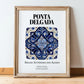 Ponta Delgada, Portugal – Country Culture Poster, in wooden frame leaning on the floor