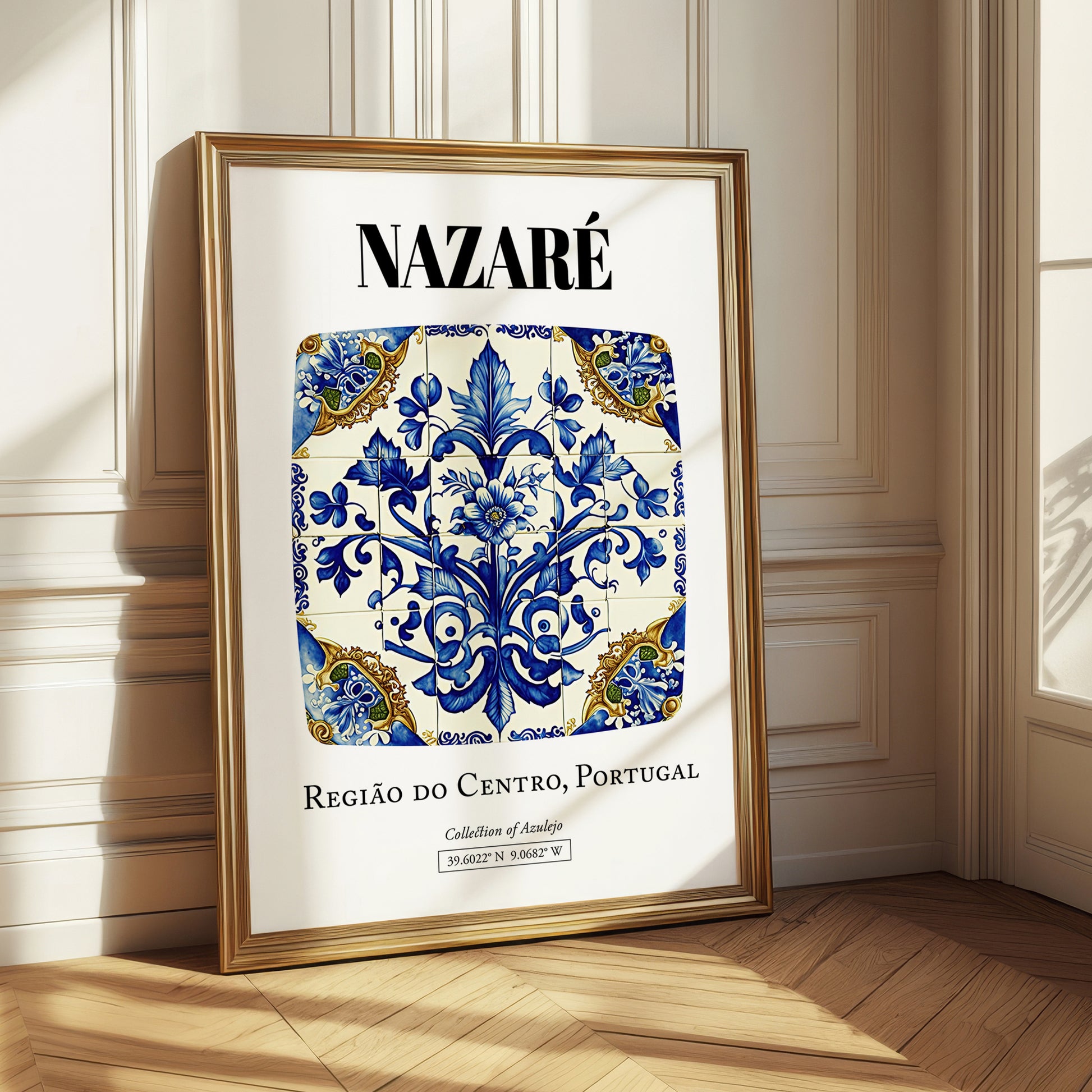 Nazaré, Portugal – Retro Travel Poster, styled in a charming Paris street view