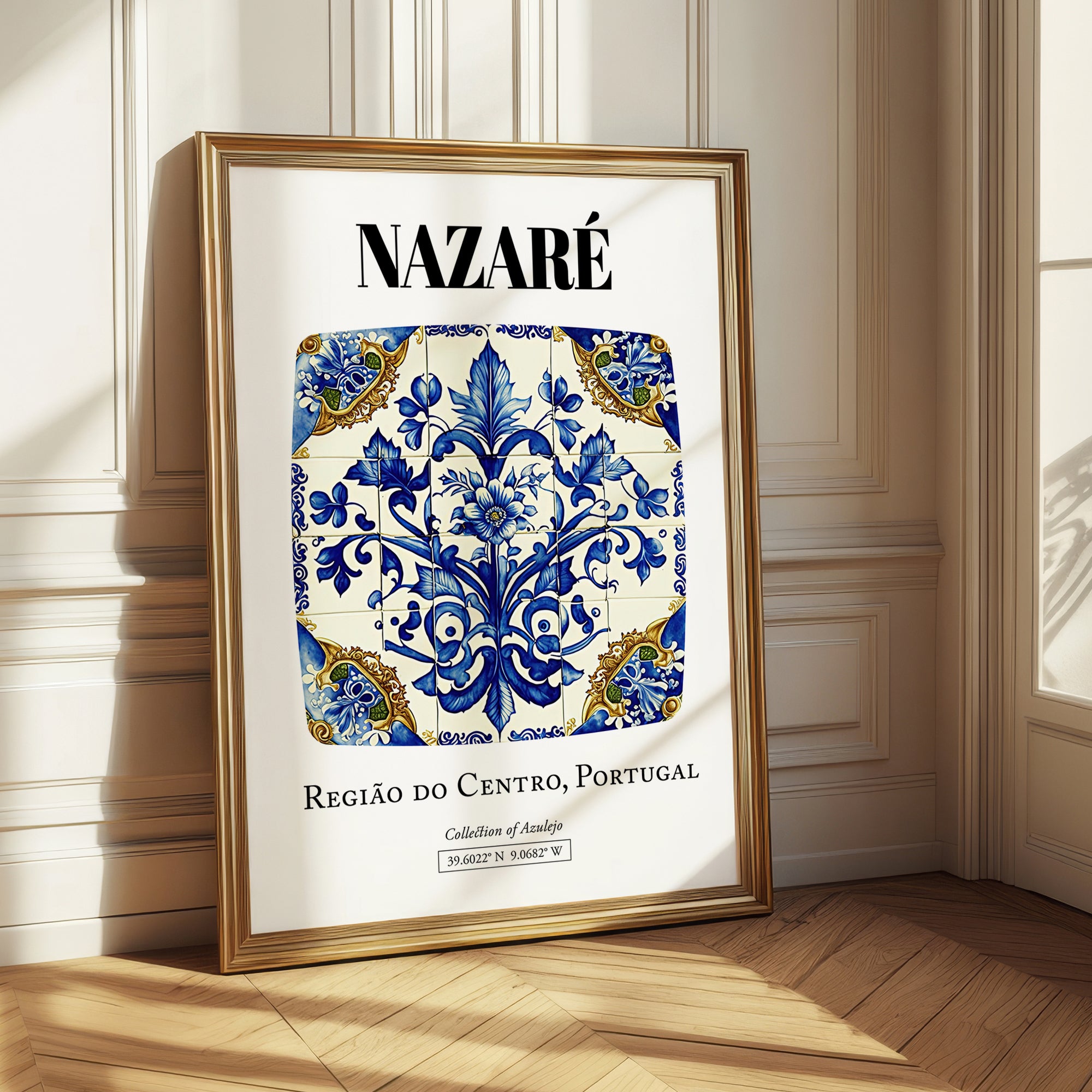 Nazaré, Portugal – Retro Travel Poster, styled in a charming Paris street view