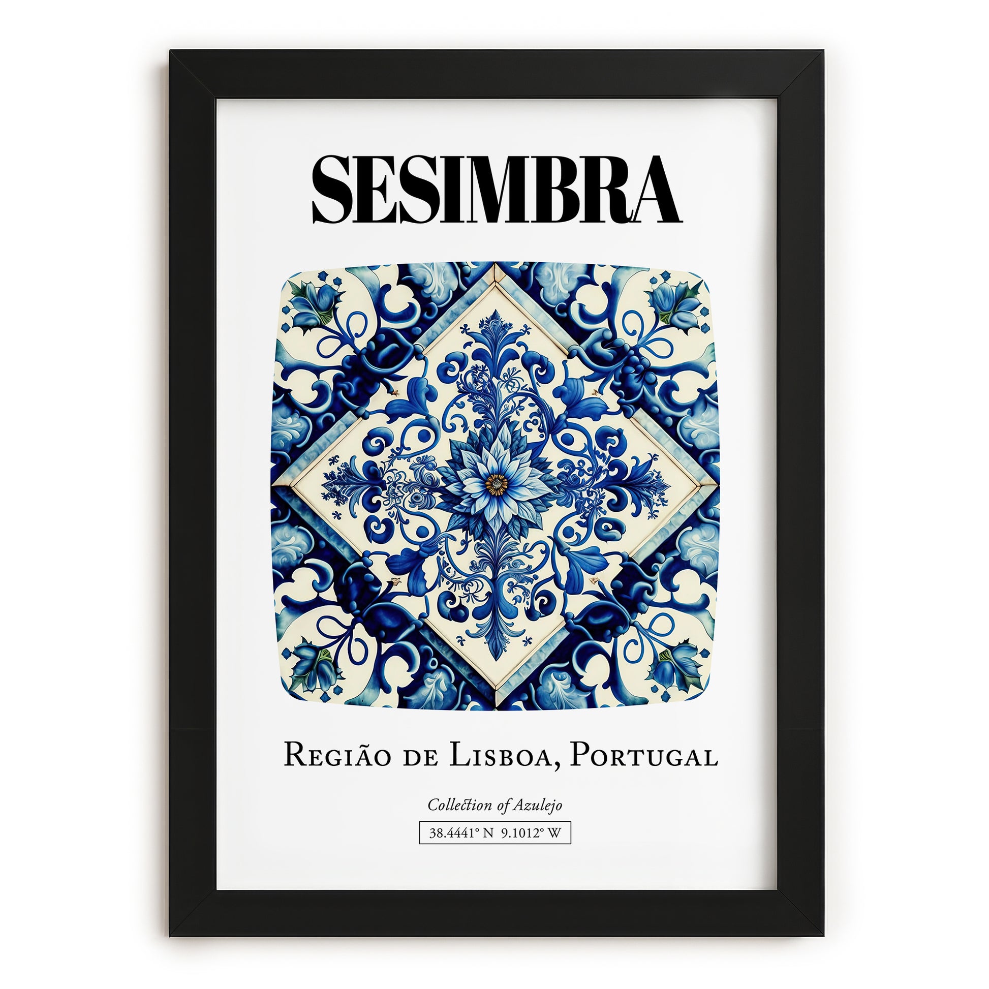 Sesimbra, Portugal – Travel Print, in sleek black frame