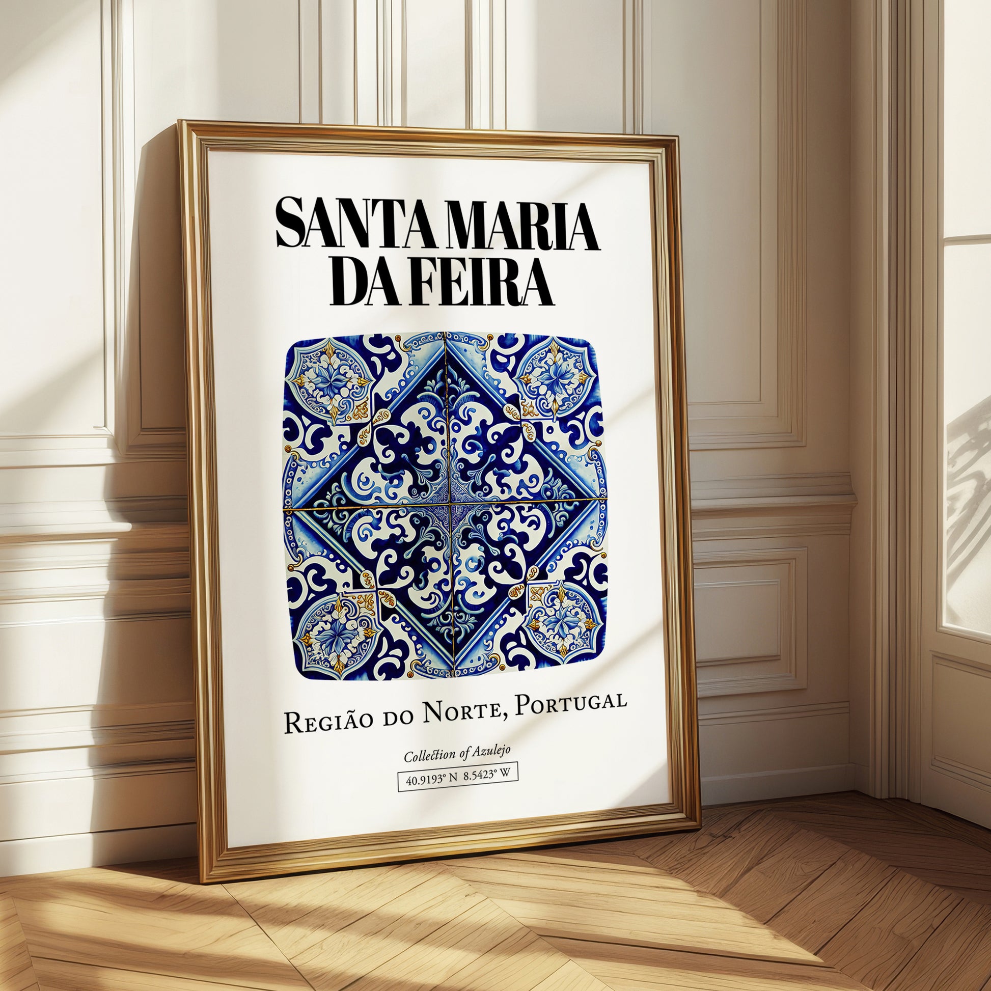 Santa Maria Da Feira, Portugal – Travel Poster, styled in a charming Paris street view