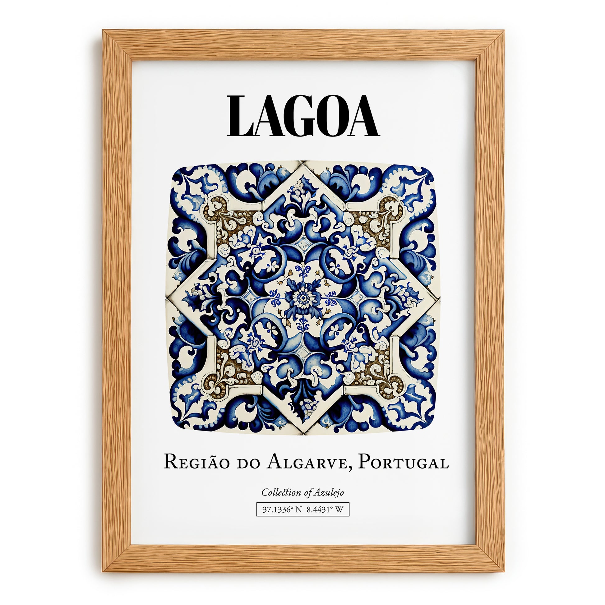 Lagoa, Portugal – Travel Wall Art, set in oak frame
