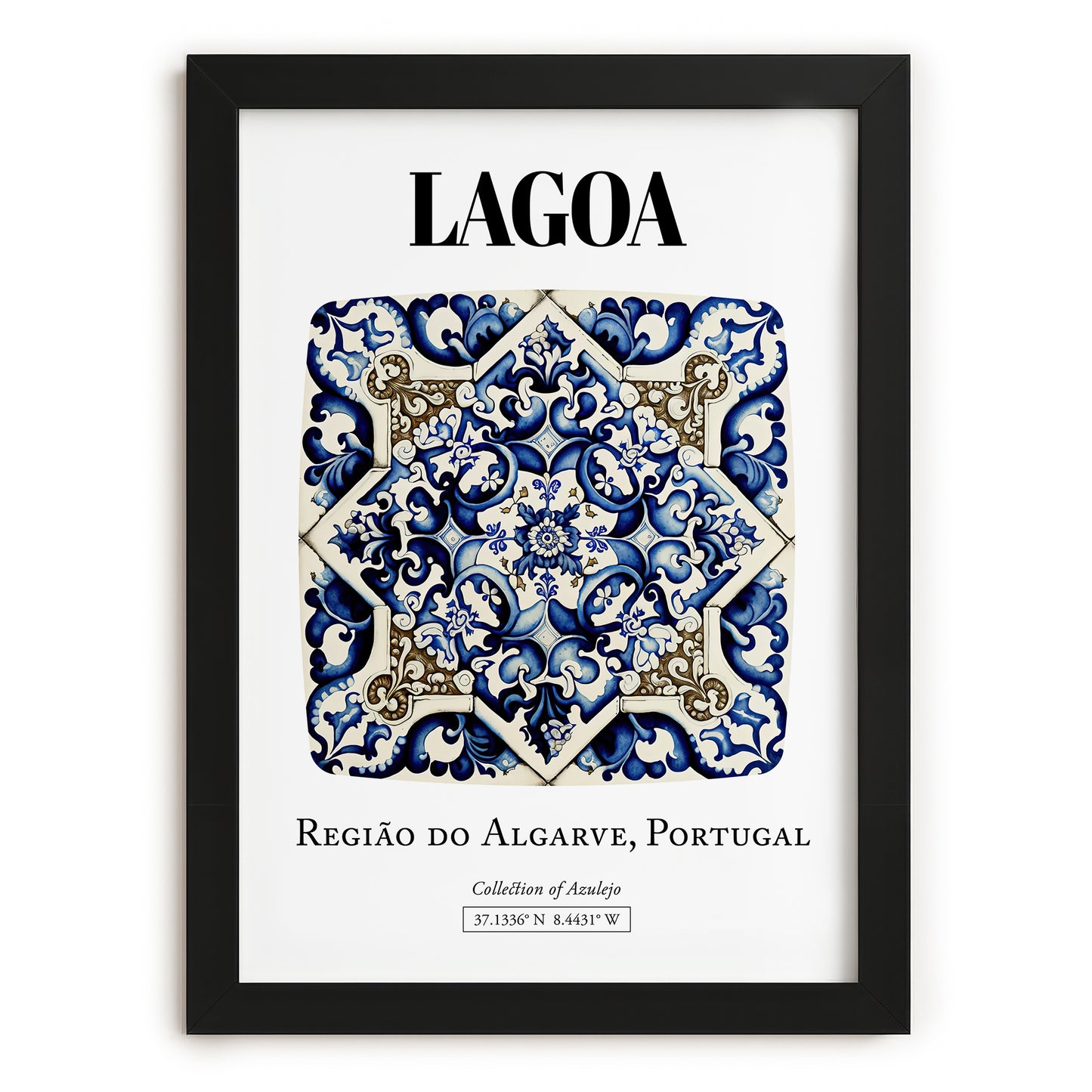 Lagoa, Portugal – Travel Wall Art, in sleek black frame