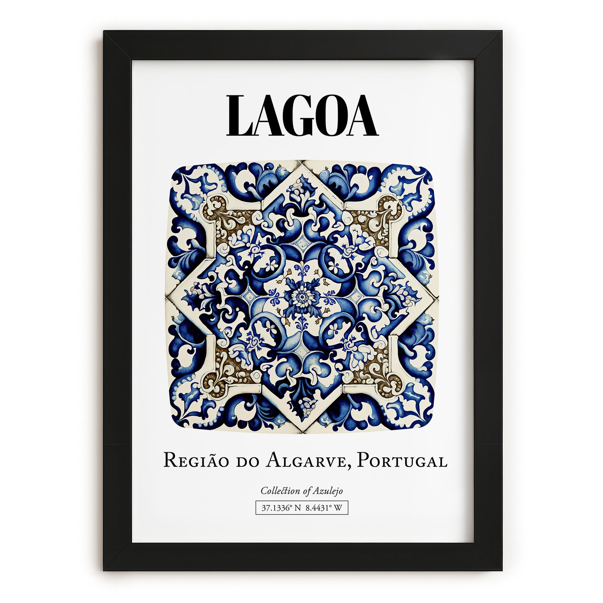 Lagoa, Portugal – Travel Wall Art, in sleek black frame