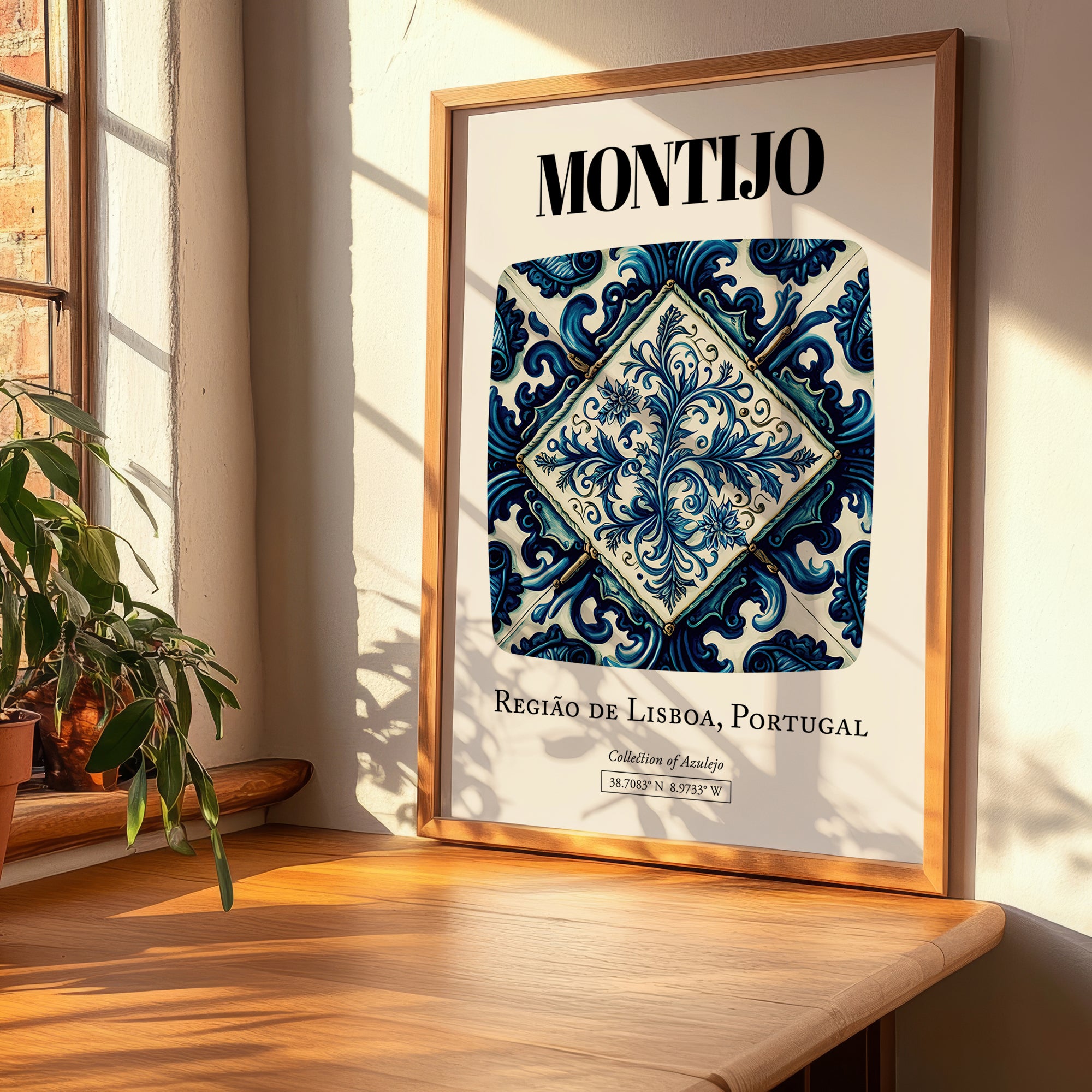 Montijo, Portugal – Travel Destination Art, clean layout with no caption