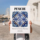 Peniche, Portugal – Travel Poster, no-text version framed in wood