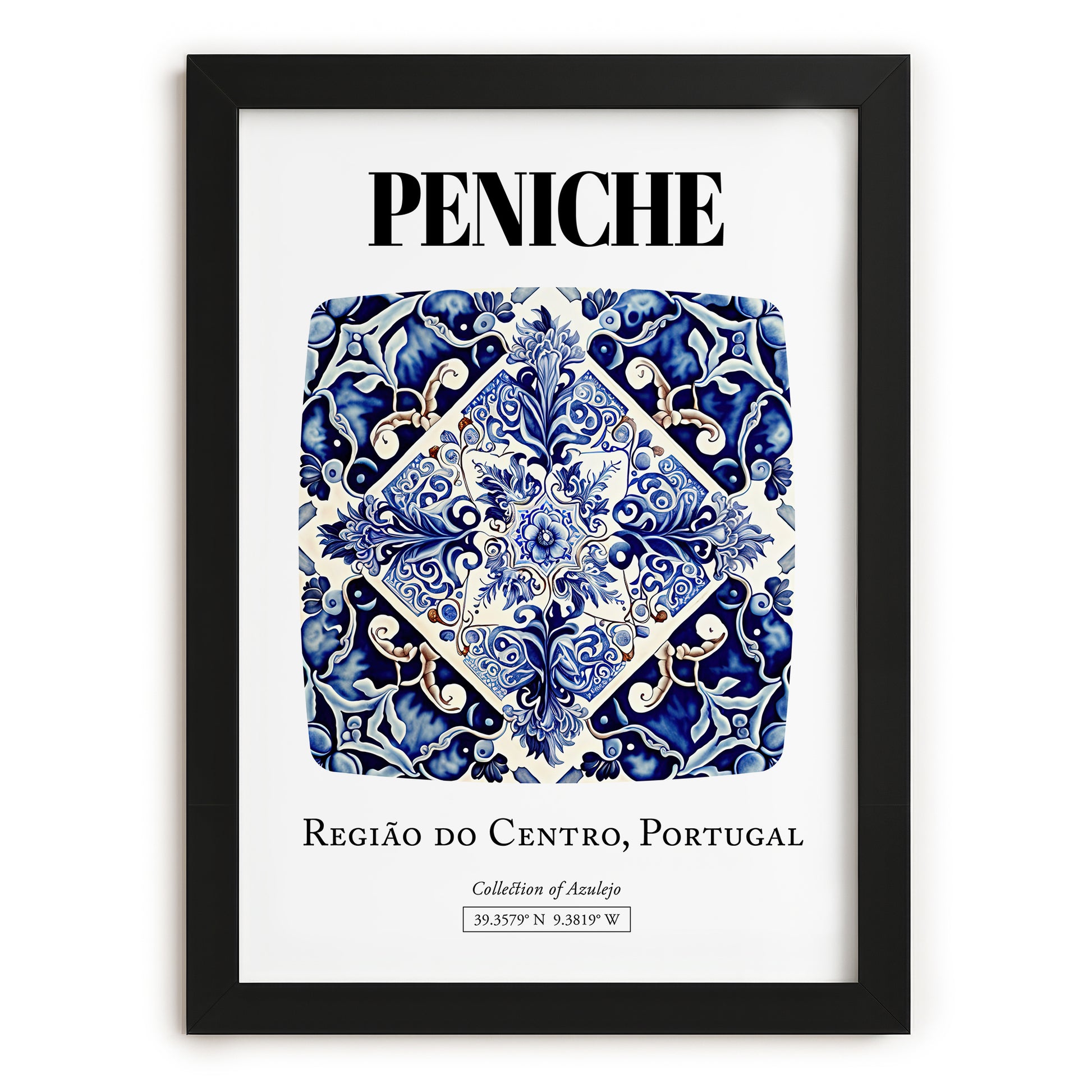 Peniche, Portugal – Travel Poster, in sleek black frame