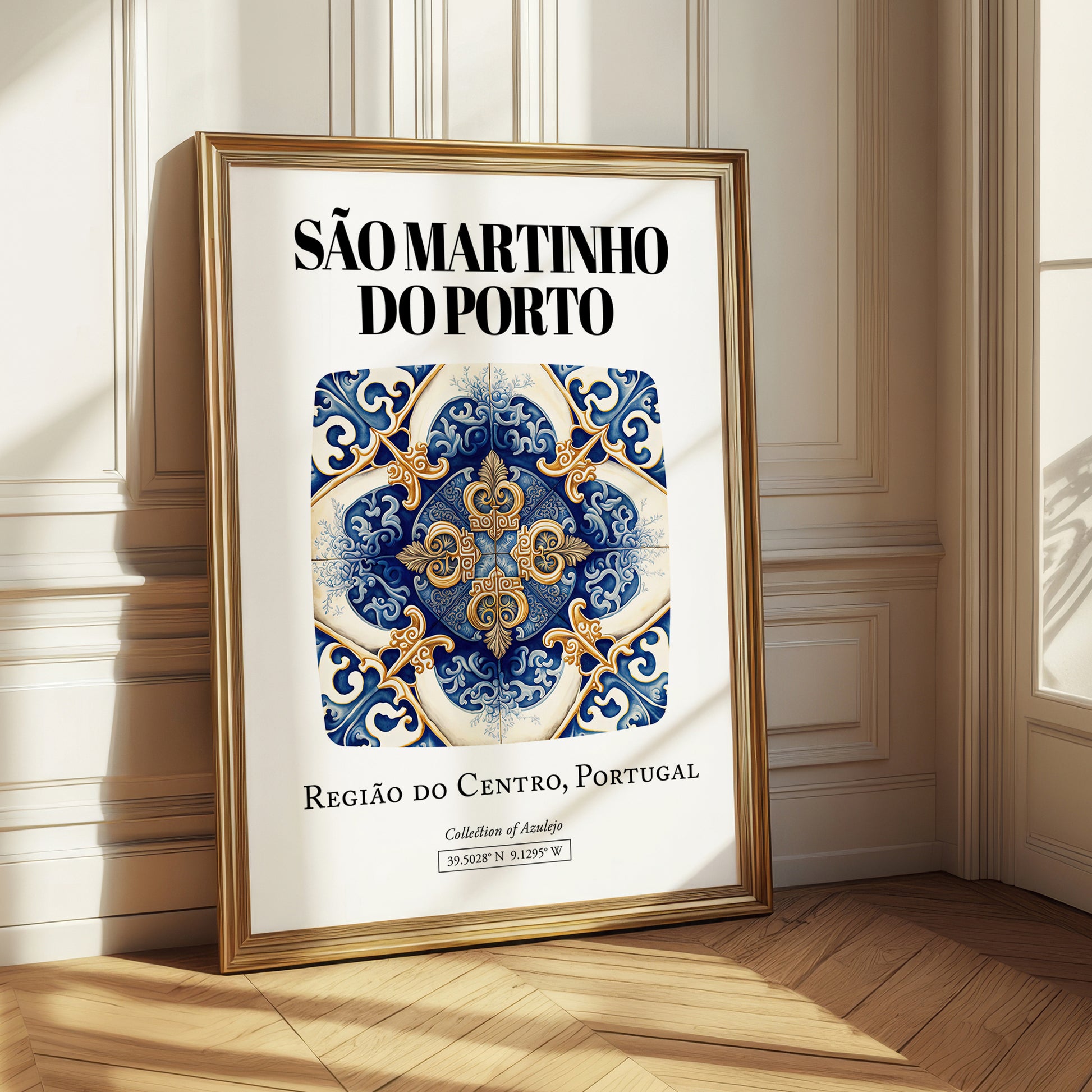 São Martinho Do Porto, Portugal – Travel Print, styled in a charming Paris street view