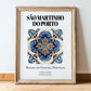 São Martinho Do Porto, Portugal – Travel Print, in wooden frame leaning on the floor