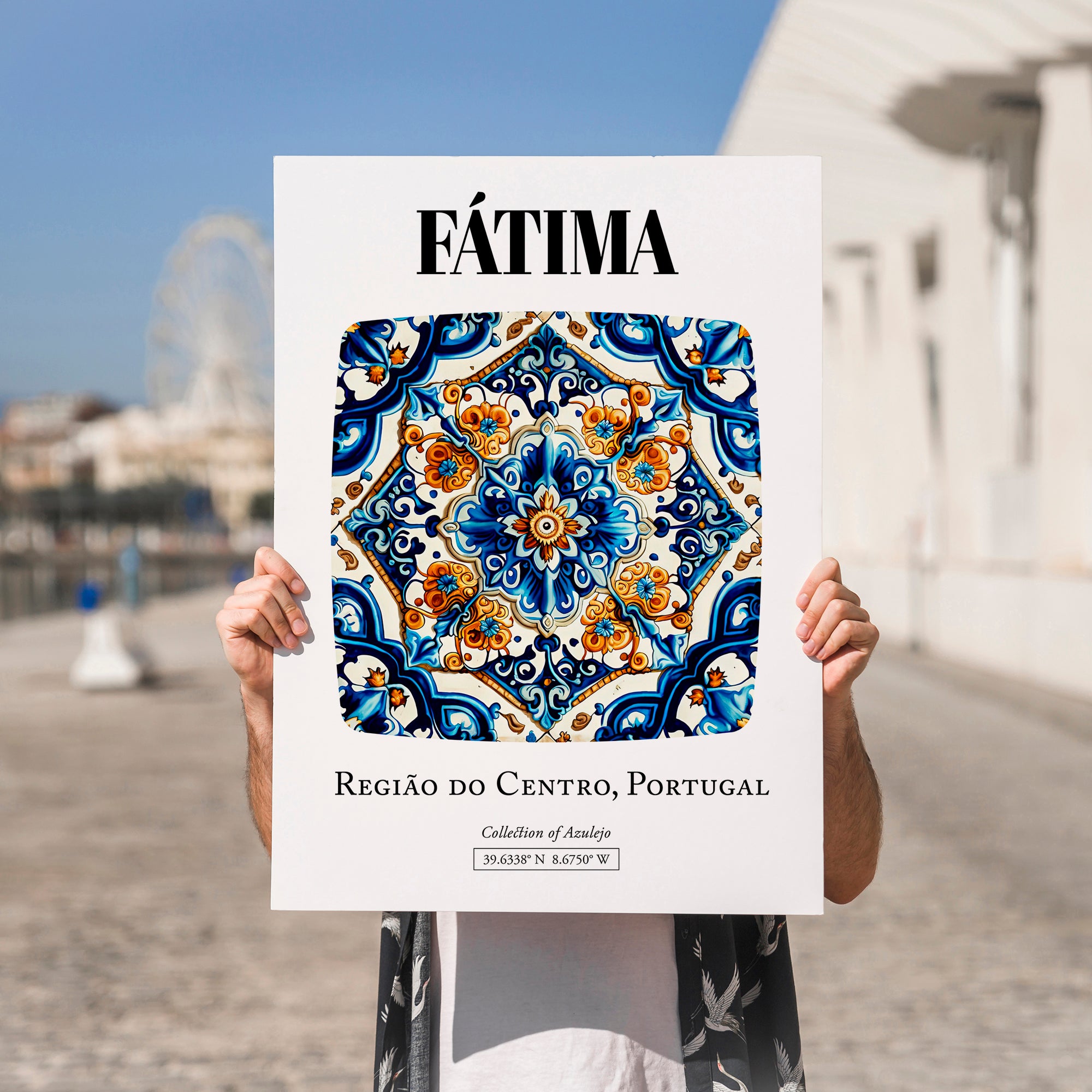 Fátima, Portugal – Travel Poster, no-text version framed in wood